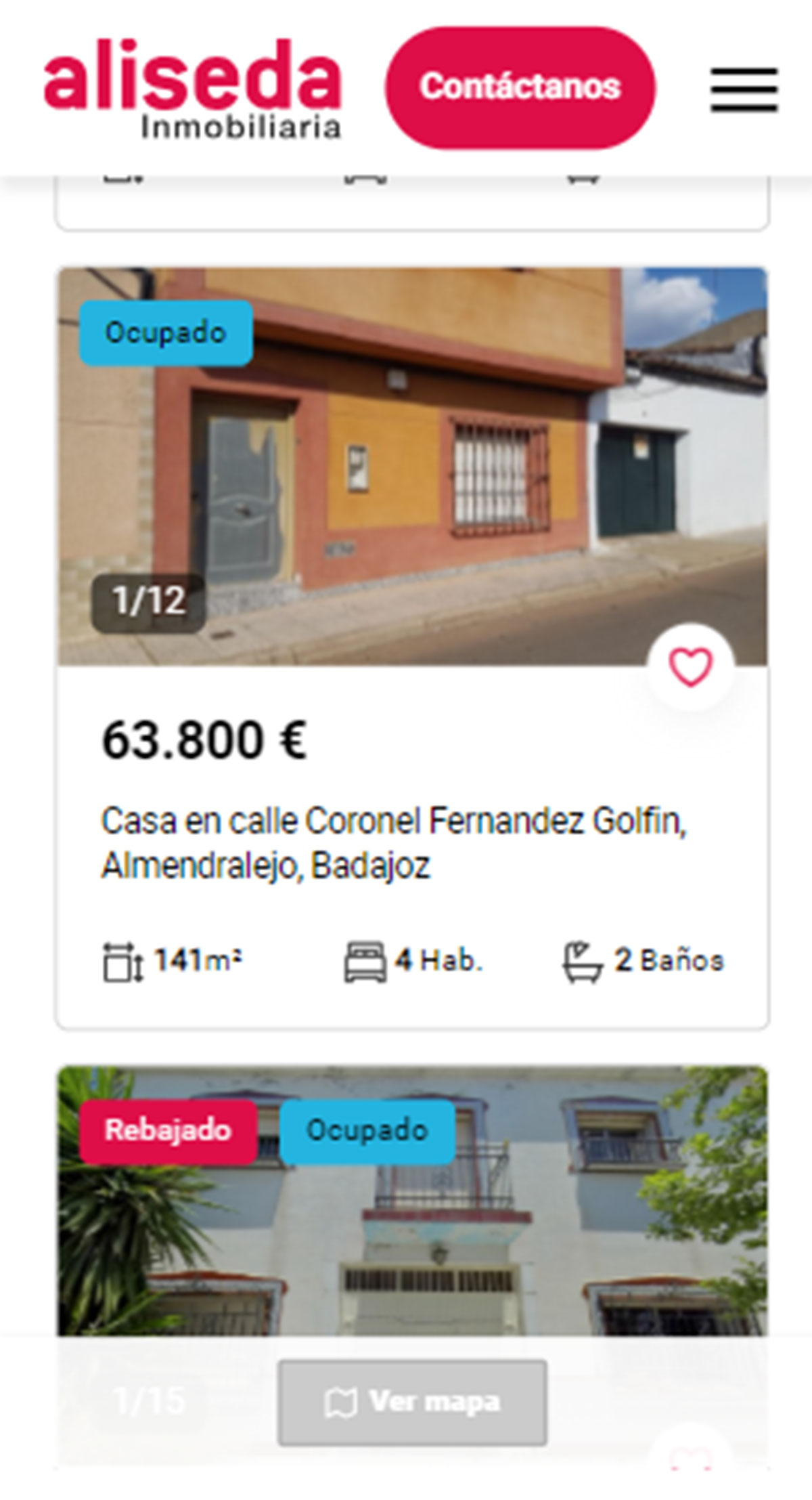 Casa con jardín por 63.000 euros