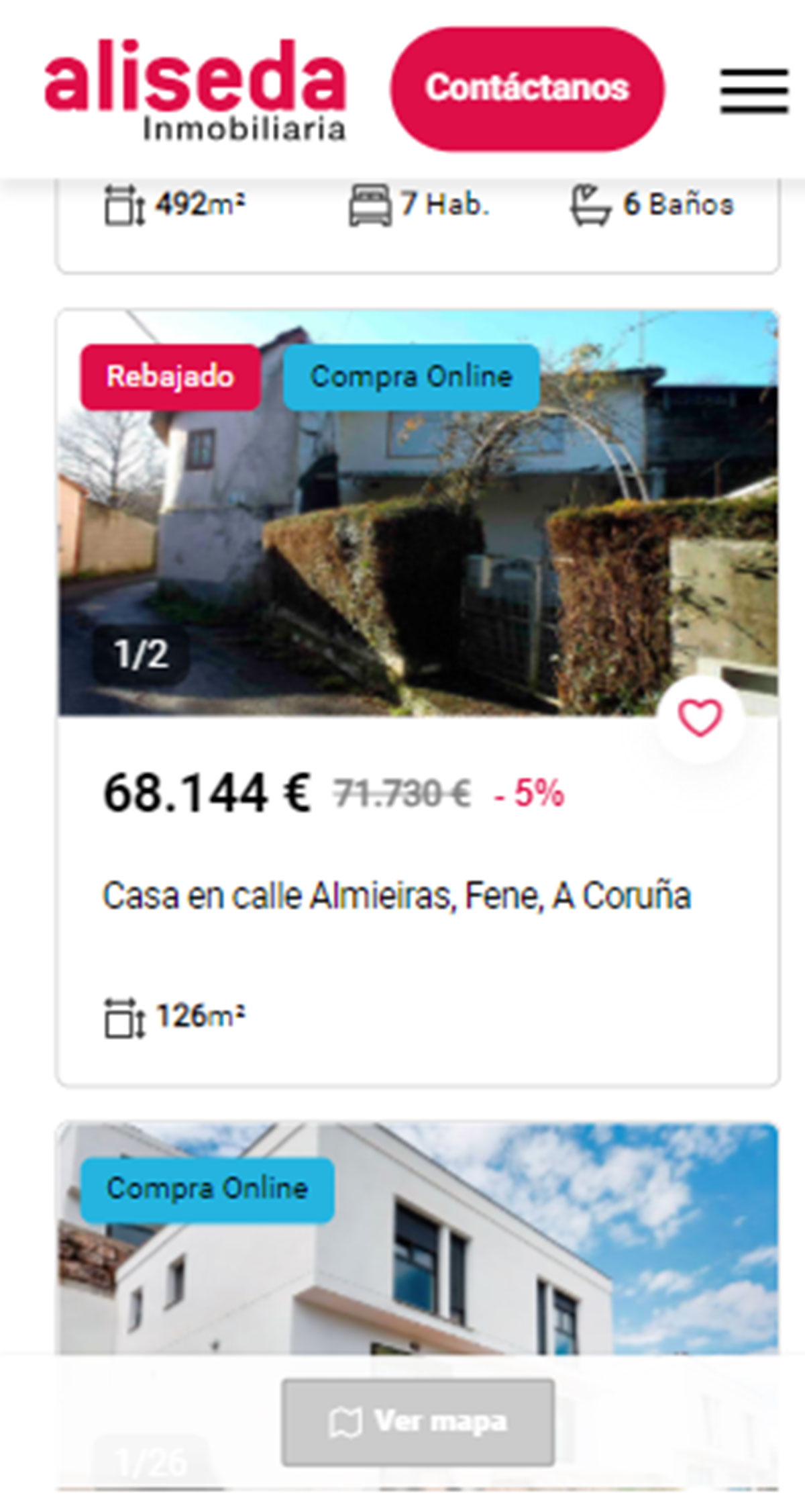 Casa con jardín por 68.000 euros
