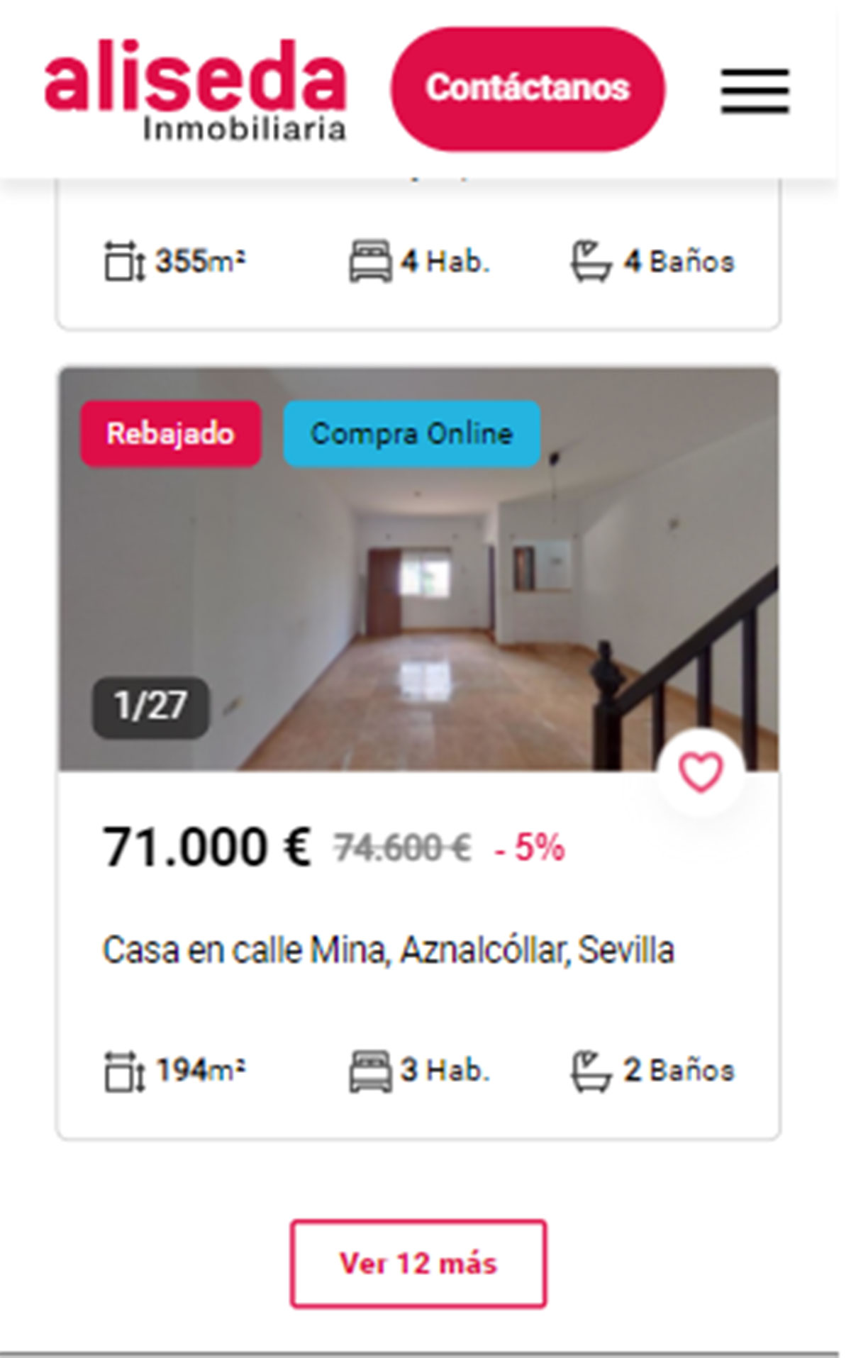 Casa con jardín por 71.000 euros