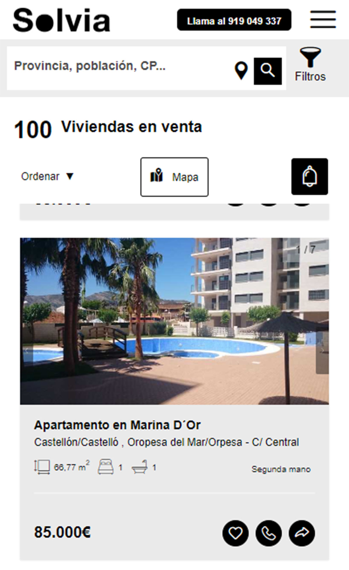Casa a con piscina en Solvia por 85.500 euros