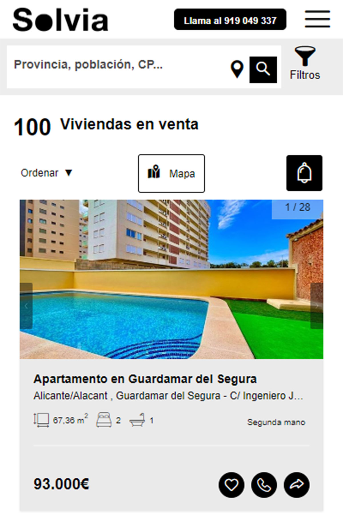 Casa a con piscina en Solvia por 93.000 euros