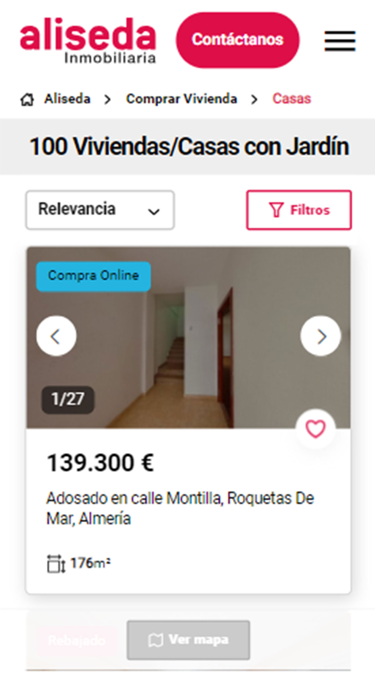 Catálogo de casas con jardín en Aliseda