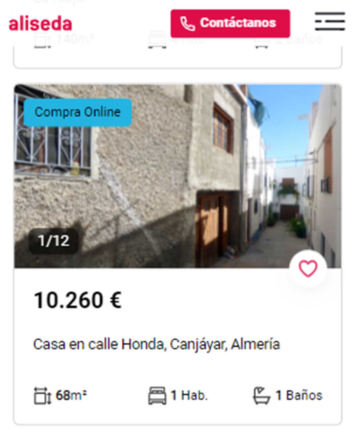 Chalet en venta por 10.000 euros