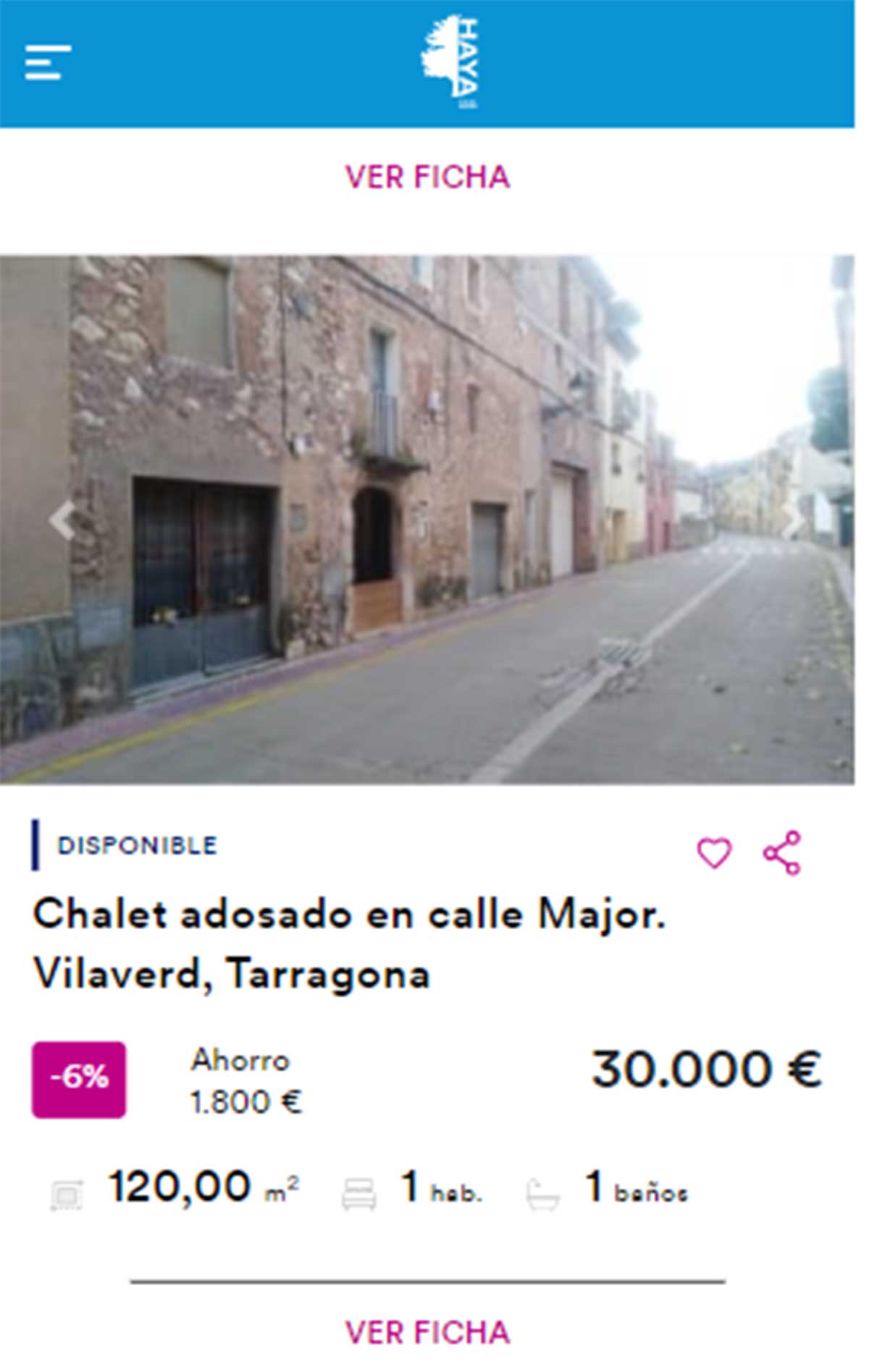 Chalet adosado por 30.000 euros