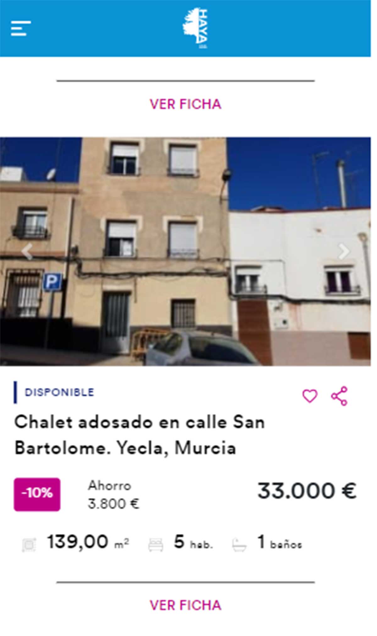 Chalet adosado por 33.000 euros
