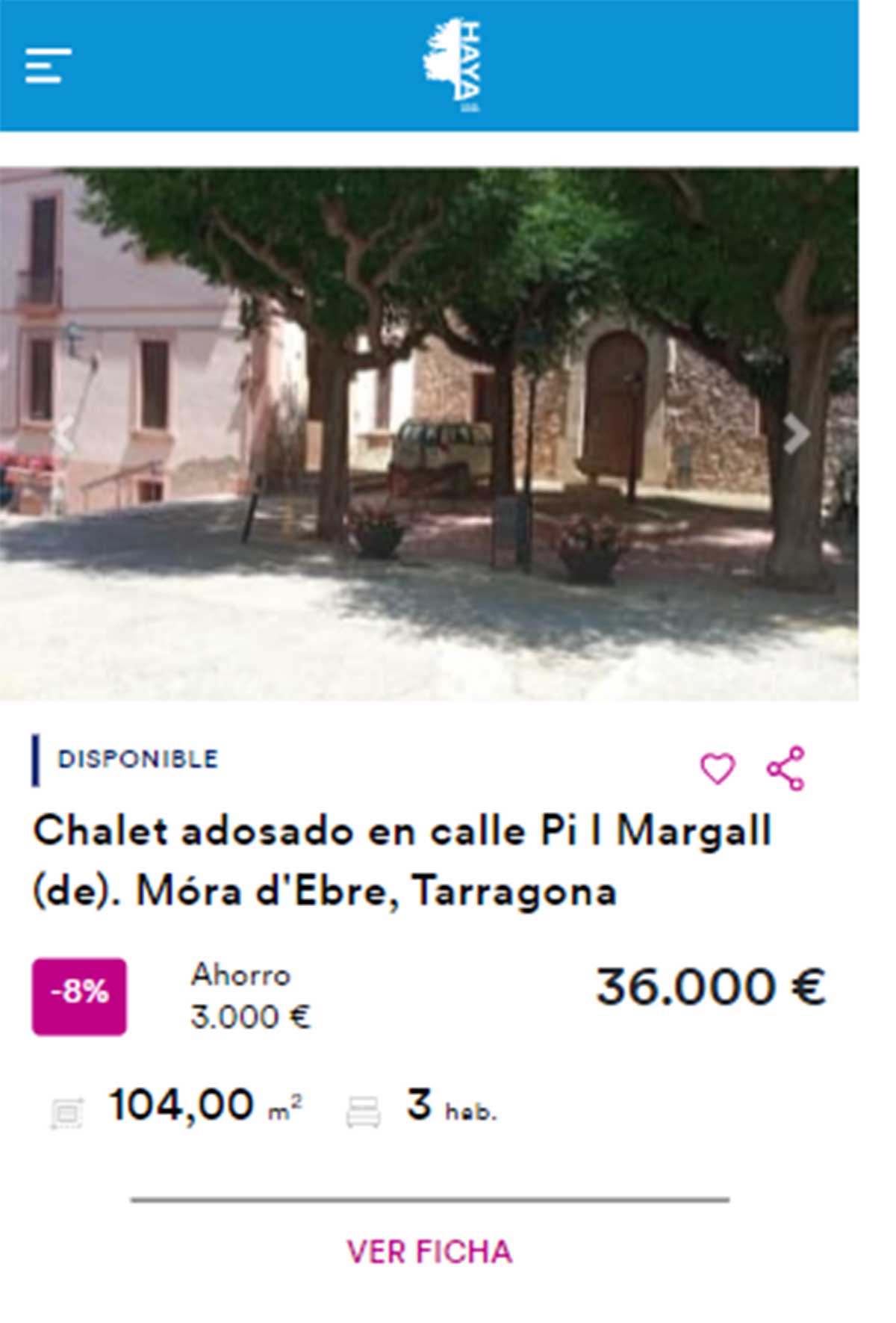 Chalet adosado por 36.000 euros