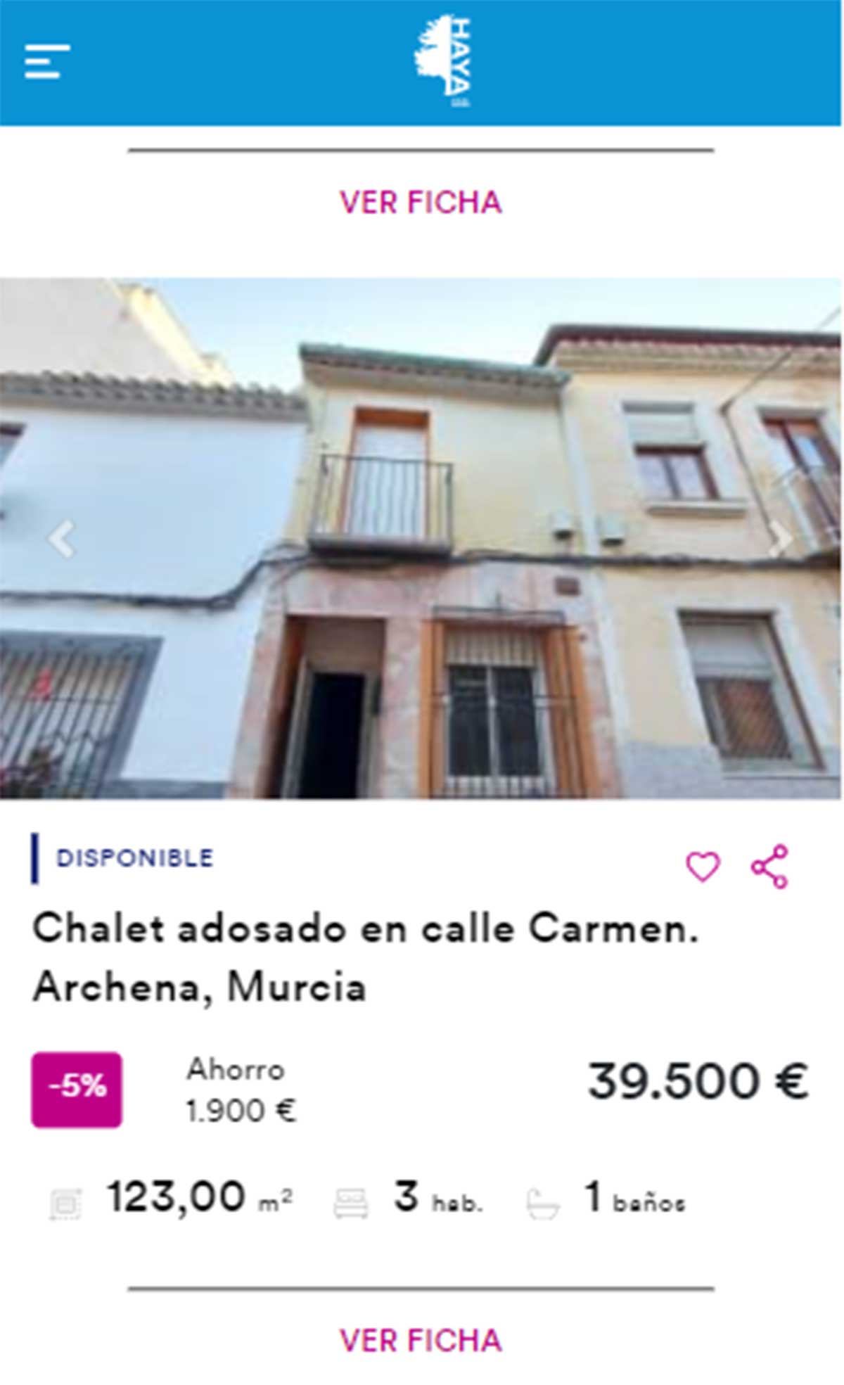 Chalet adosado por 39.500 euros