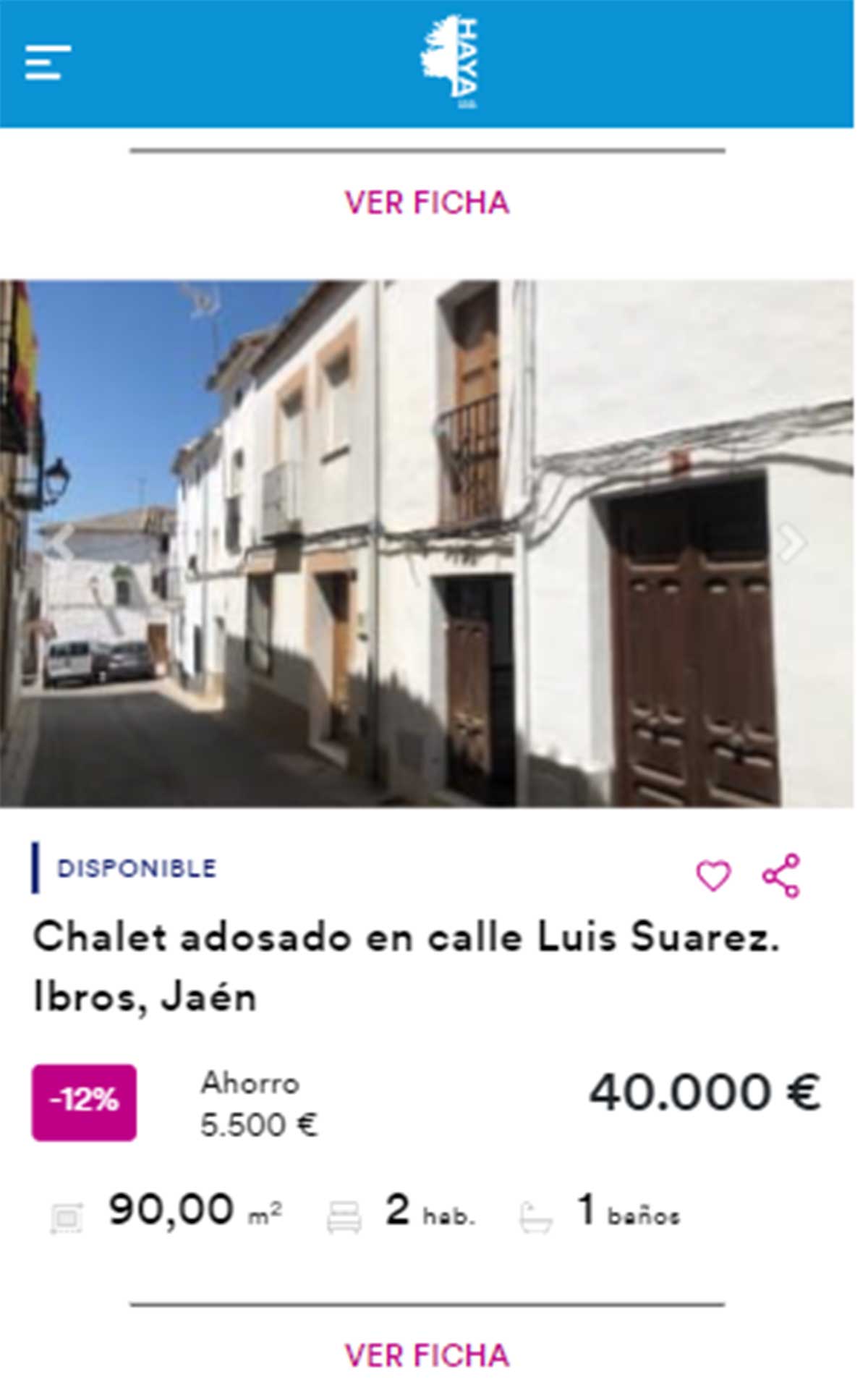 Chalet adosado por 40.000 euros