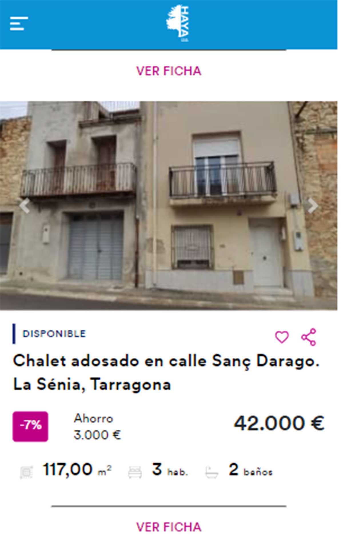 Chalet adosado por 42.000 euros