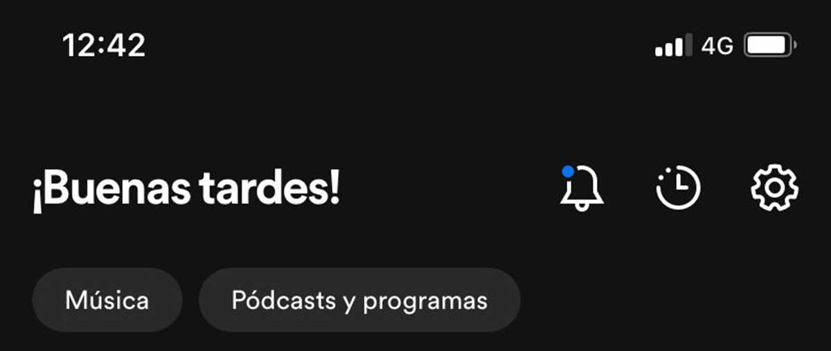 Configuración de Spotify.