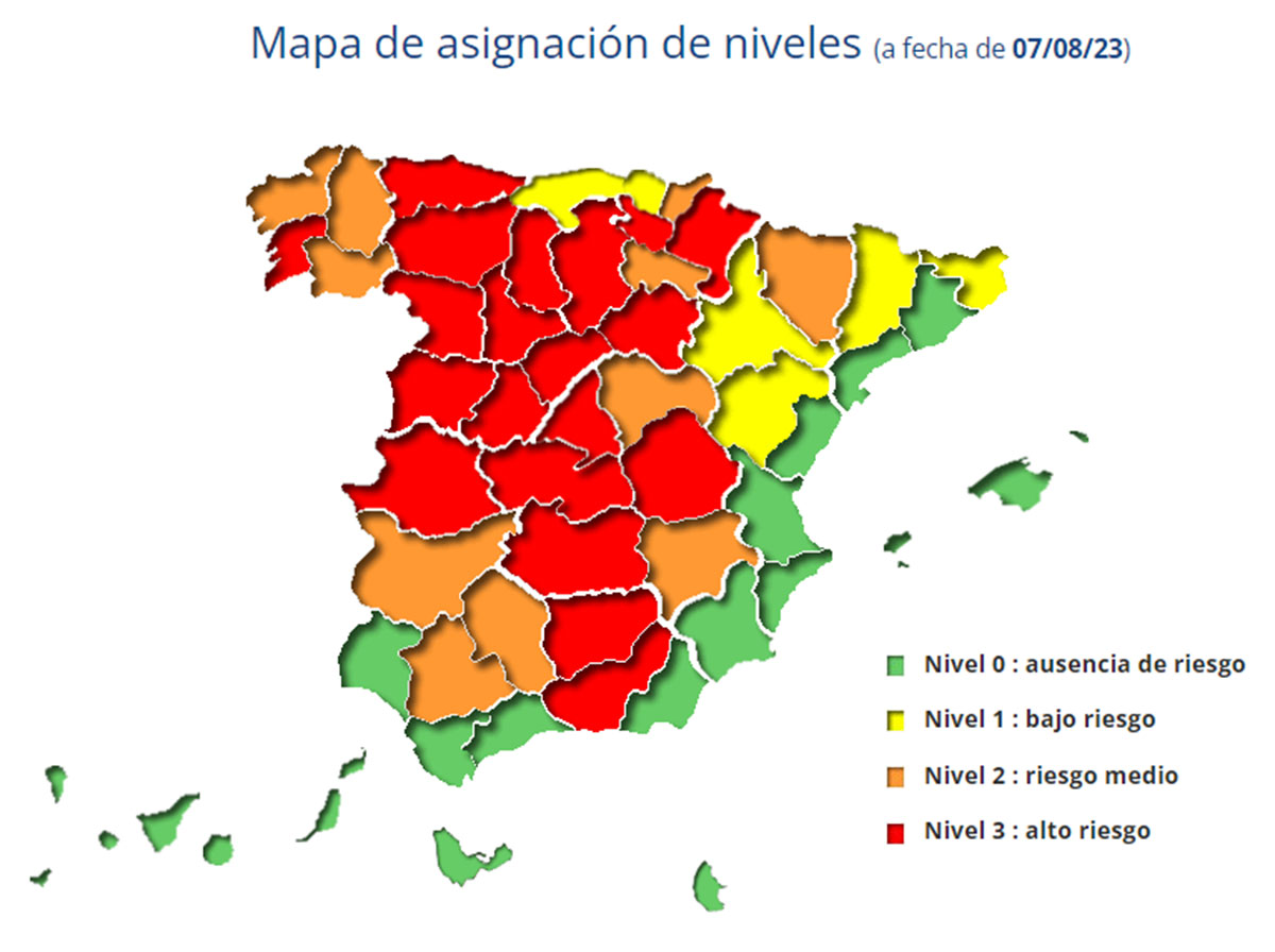 Las comunidades que van a alcanzar hasta 44 grados en esta tercera ola de calor