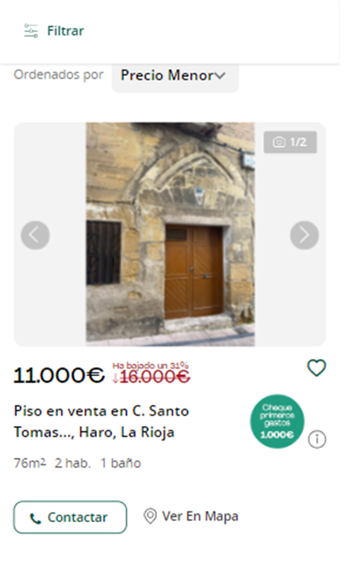 Piso con cheque regalo por 11.000 euros