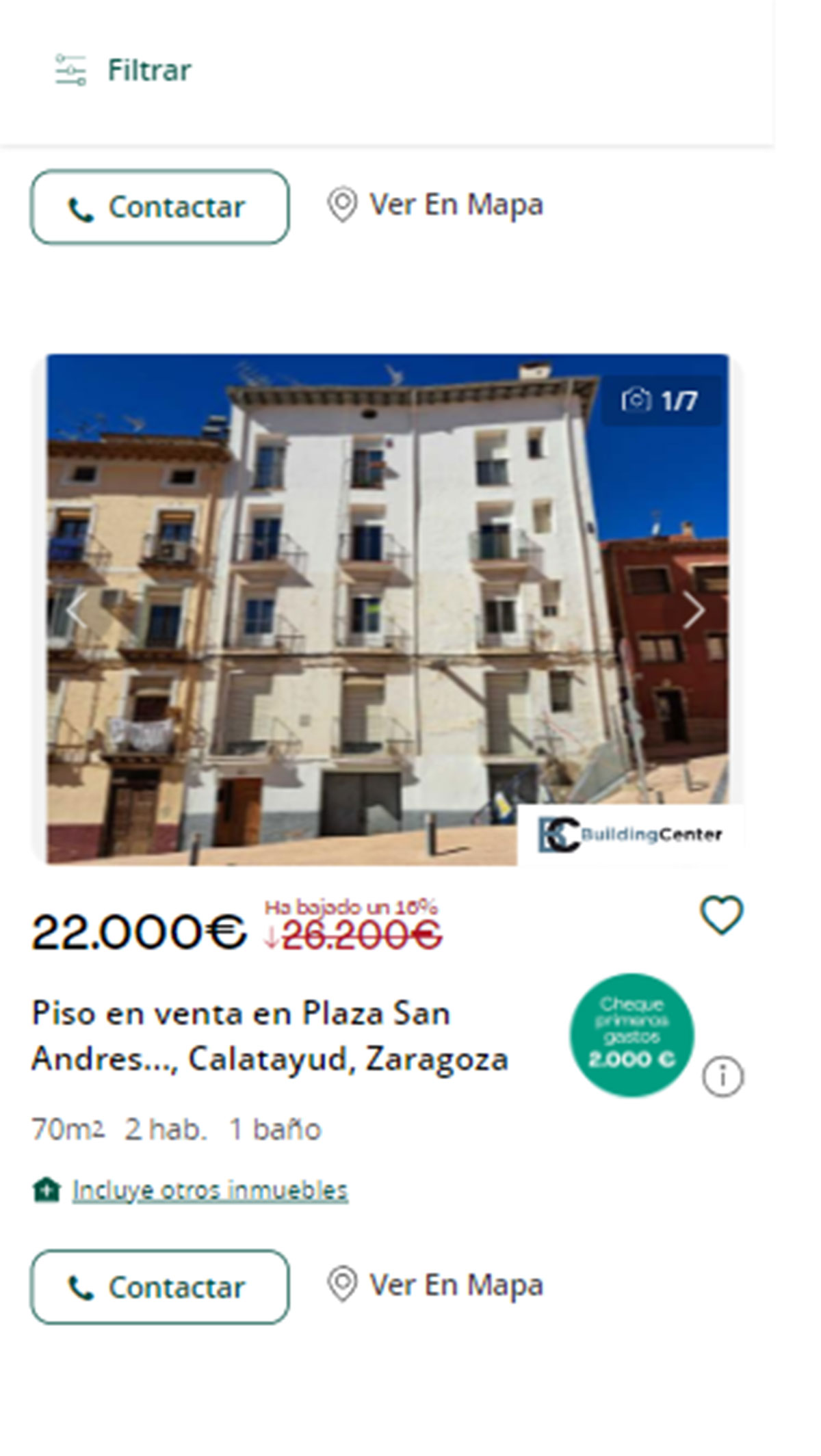 Piso con cheque regalo por 22.000 euros