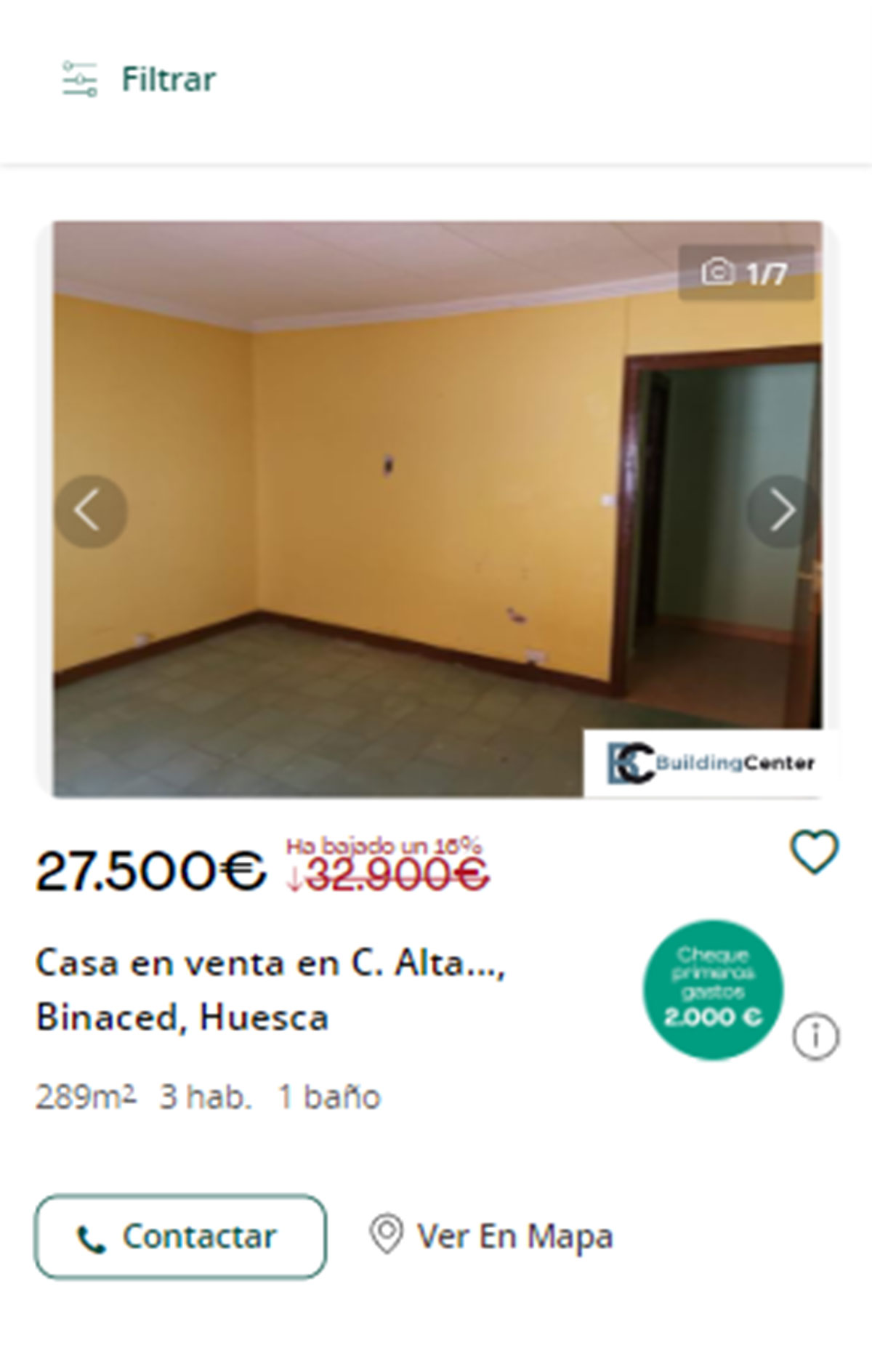 Piso con cheque regalo por 27.500 euros