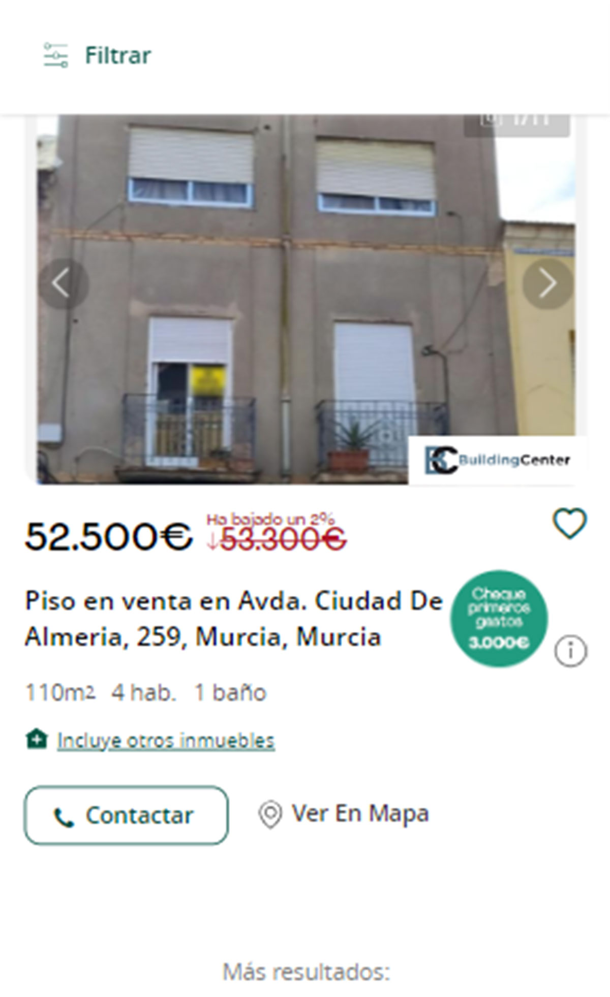 Piso con cheque regalo por 52.000 euros