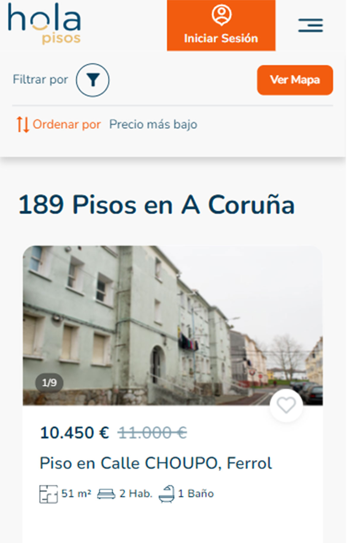 Piso a la venta en A Coruña por 10.000 euros