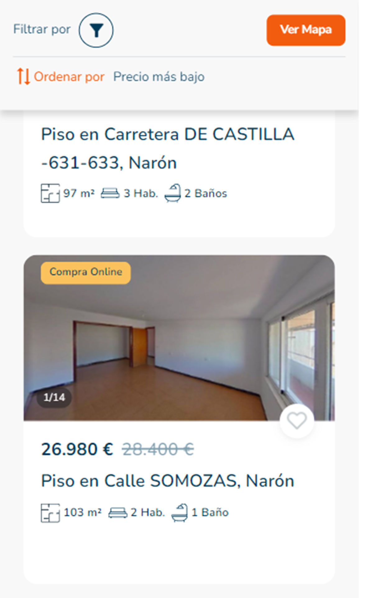 Piso a la venta en A Coruña por 27.000 euros