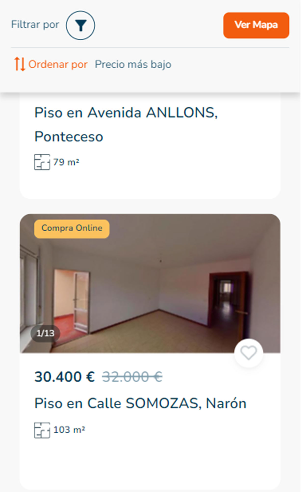 Piso a la venta en A Coruña por 30.000 euros