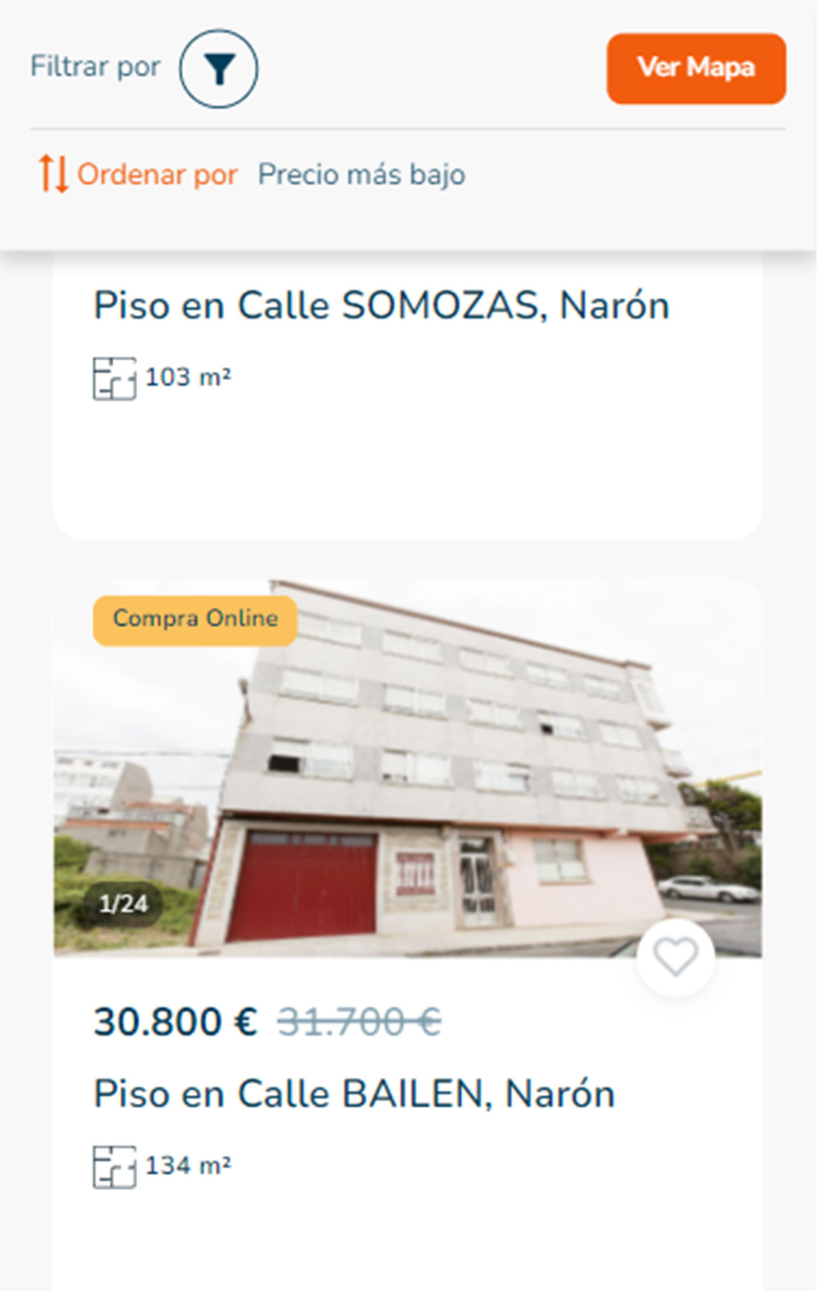 Piso a la venta en A Coruña por 31.000 euros