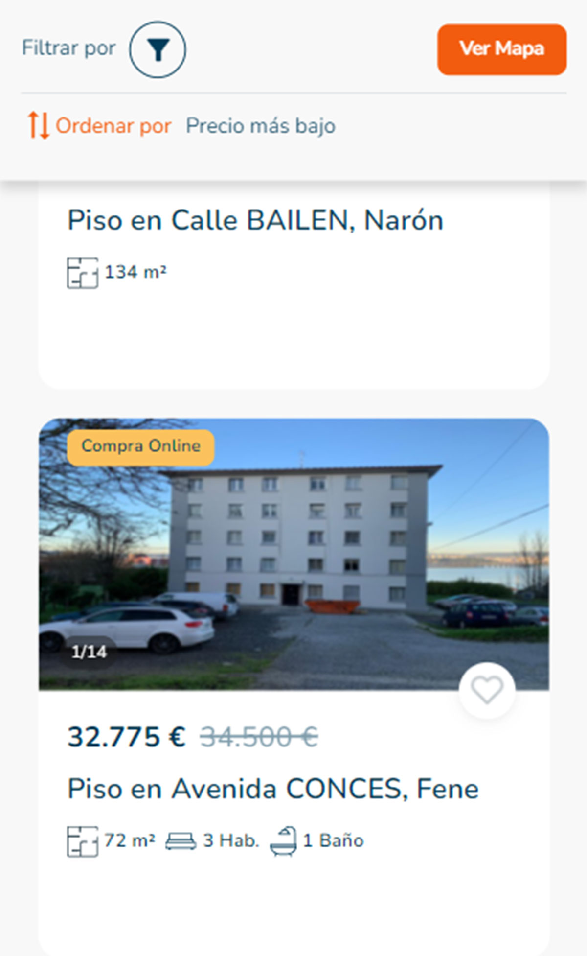 Piso a la venta en A Coruña por 32.000 euros