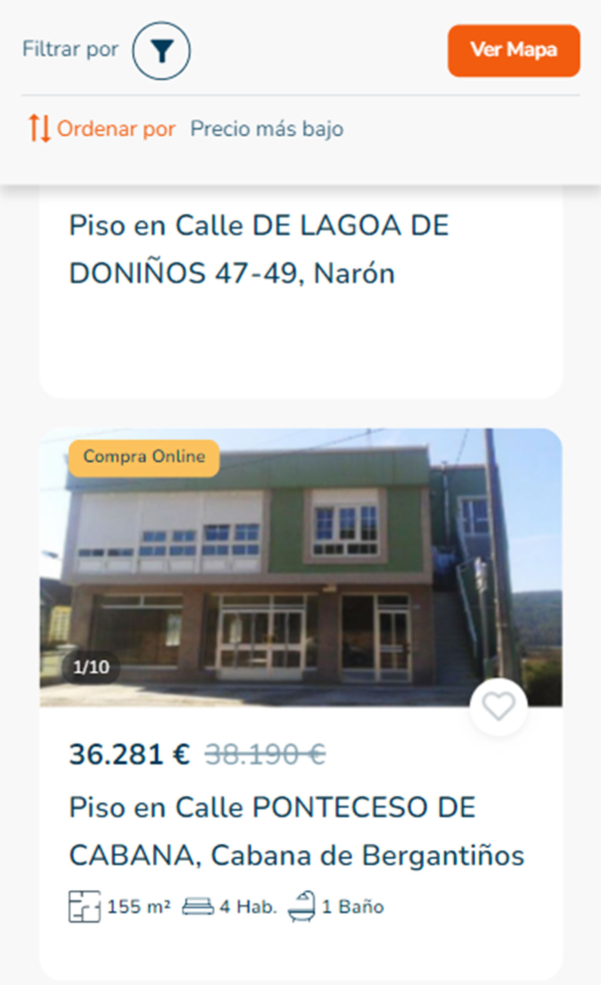 Piso a la venta en A Coruña por 36.000 euros
