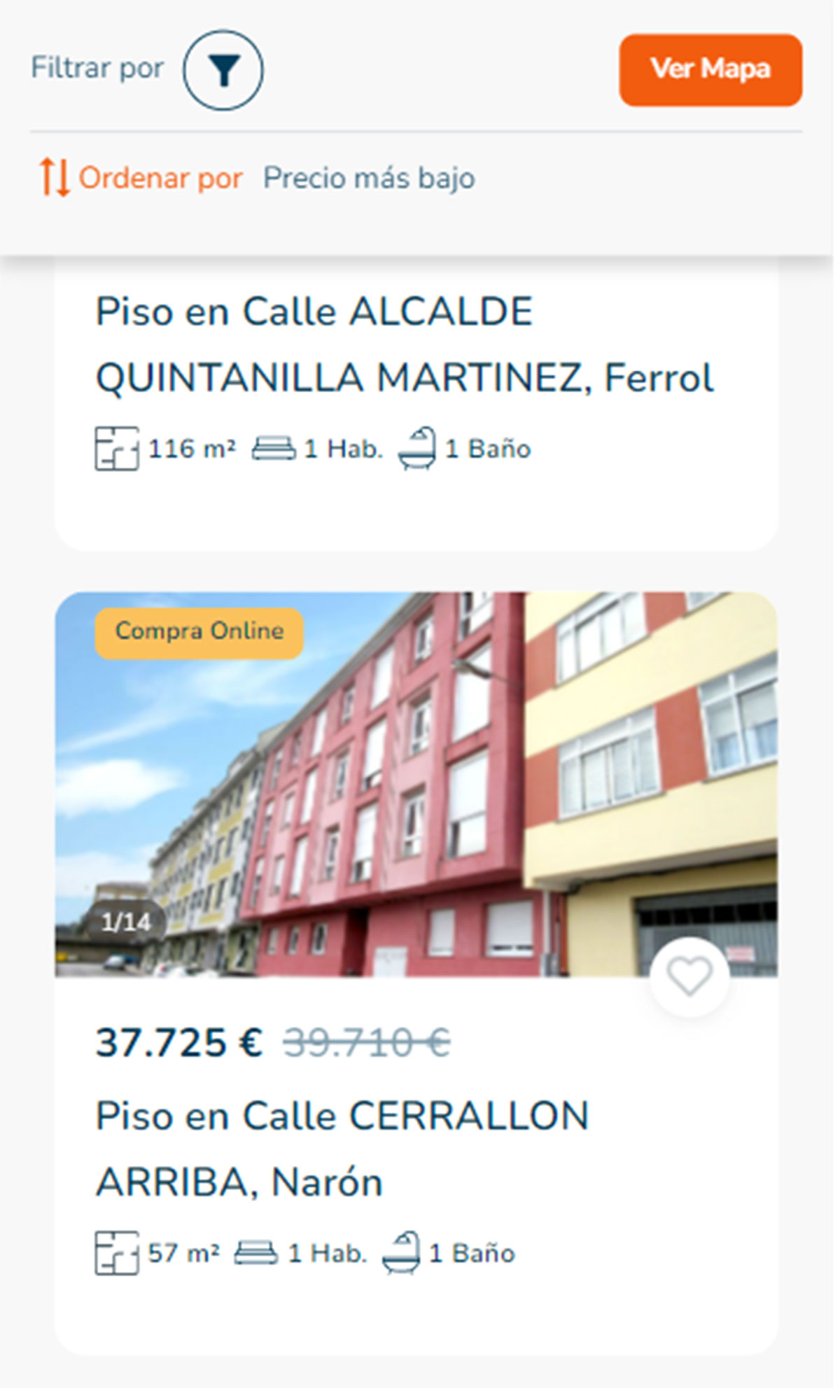 Piso a la venta en A Coruña por 37.200 euros