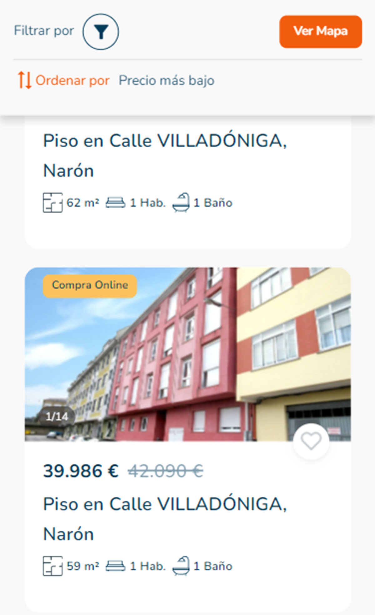 Piso a la venta en A Coruña por 39.900 euros