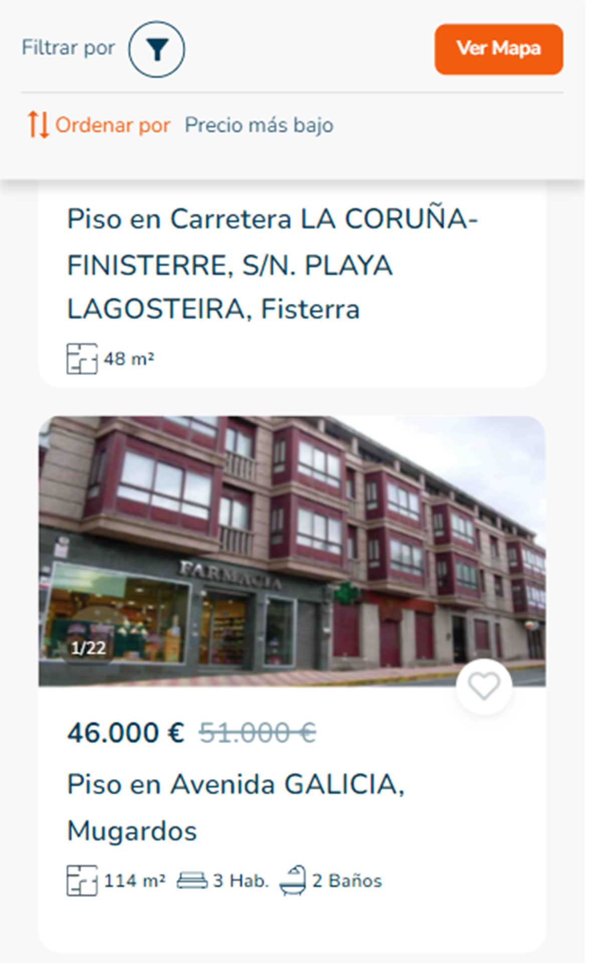 Piso a la venta en A Coruña por 46.000 euros