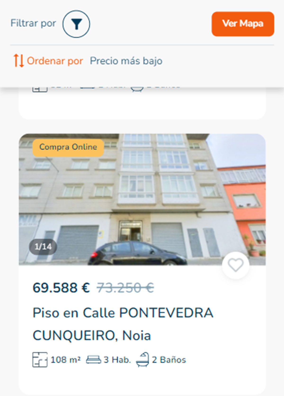 Piso a la venta en A Coruña por 69.000 euros