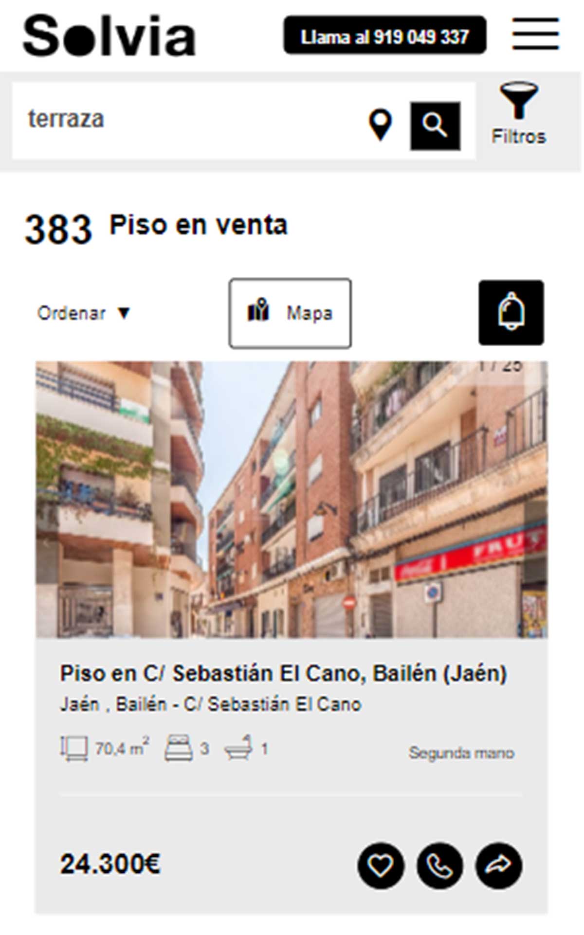 Piso con terraza por 24.000 euros