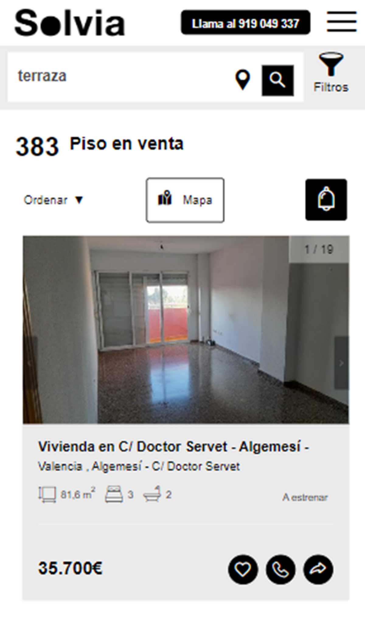 Piso con terraza por 35.700 euros