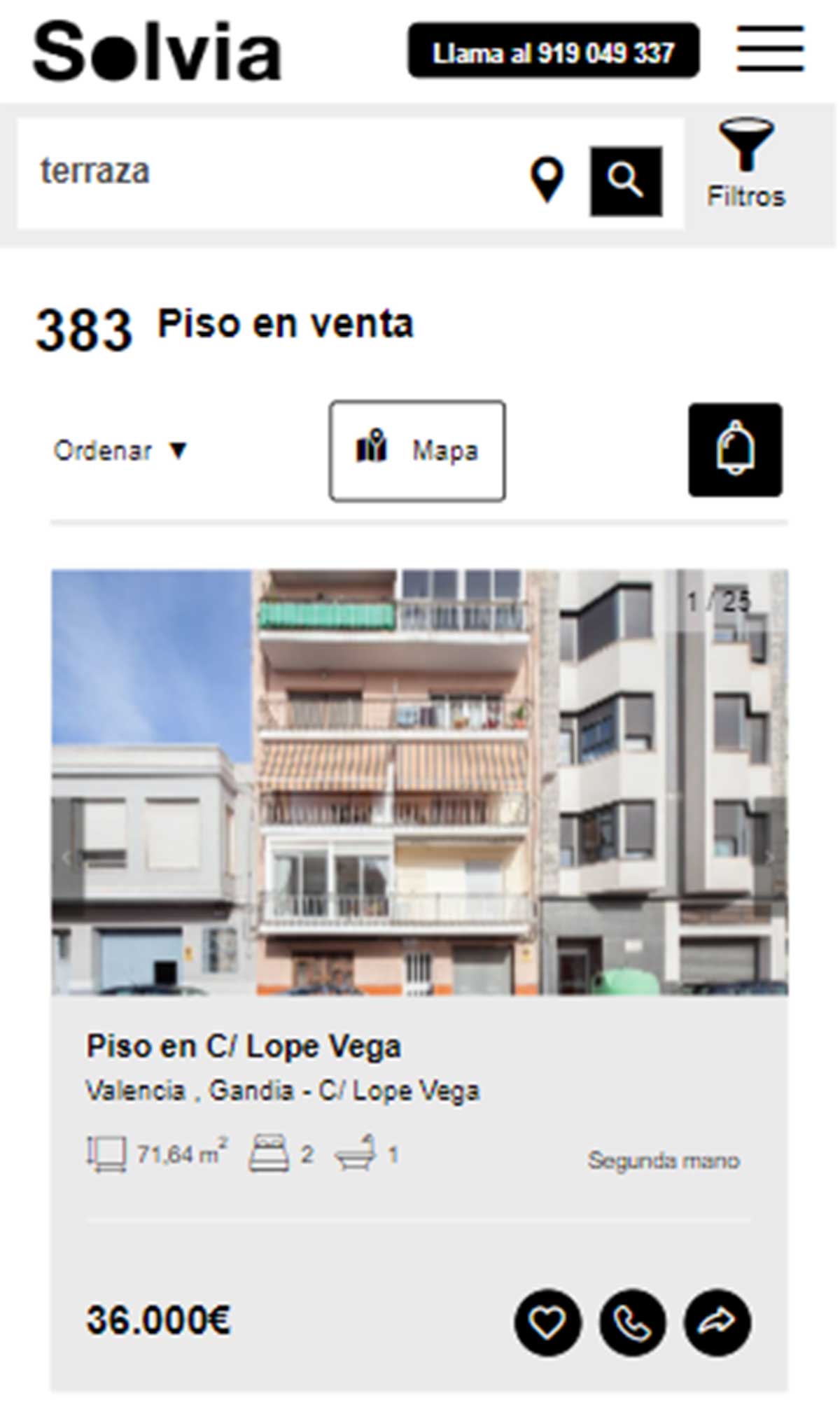 Piso con terraza por 36.000 euros