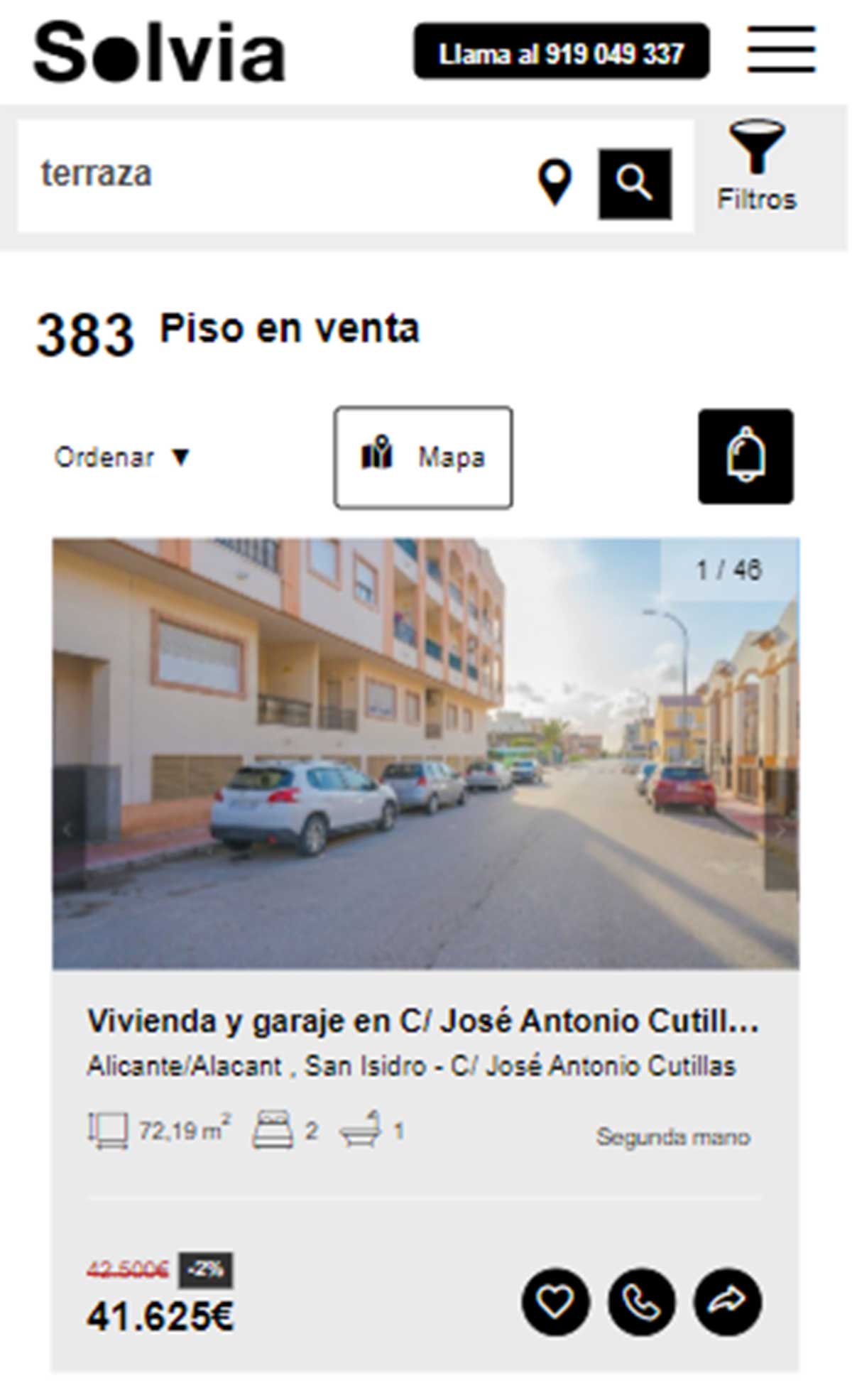 Piso con terraza por 41.000 euros