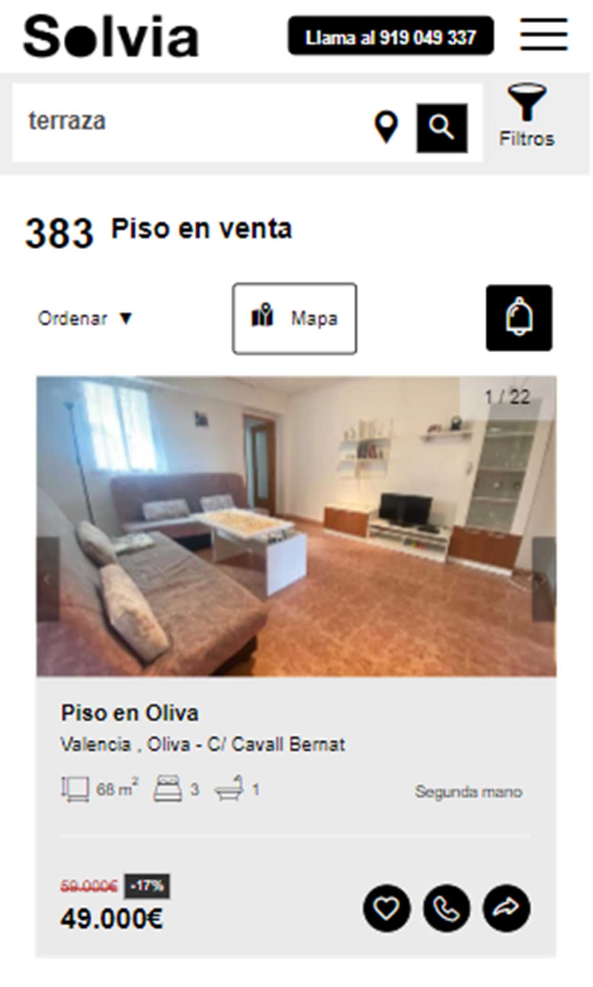 Piso con terraza por menos de 50.000 euros