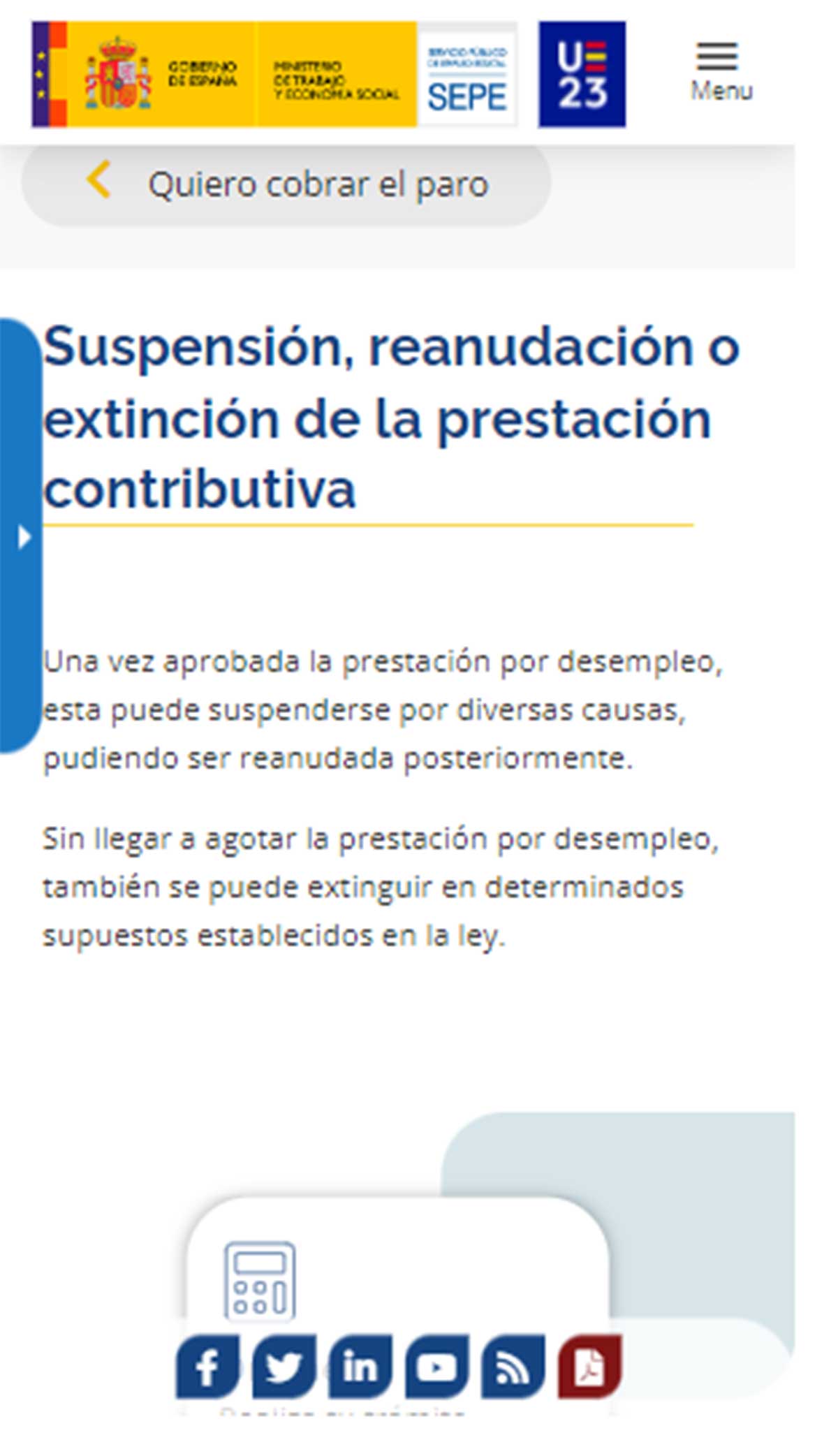 Reanudar prestación