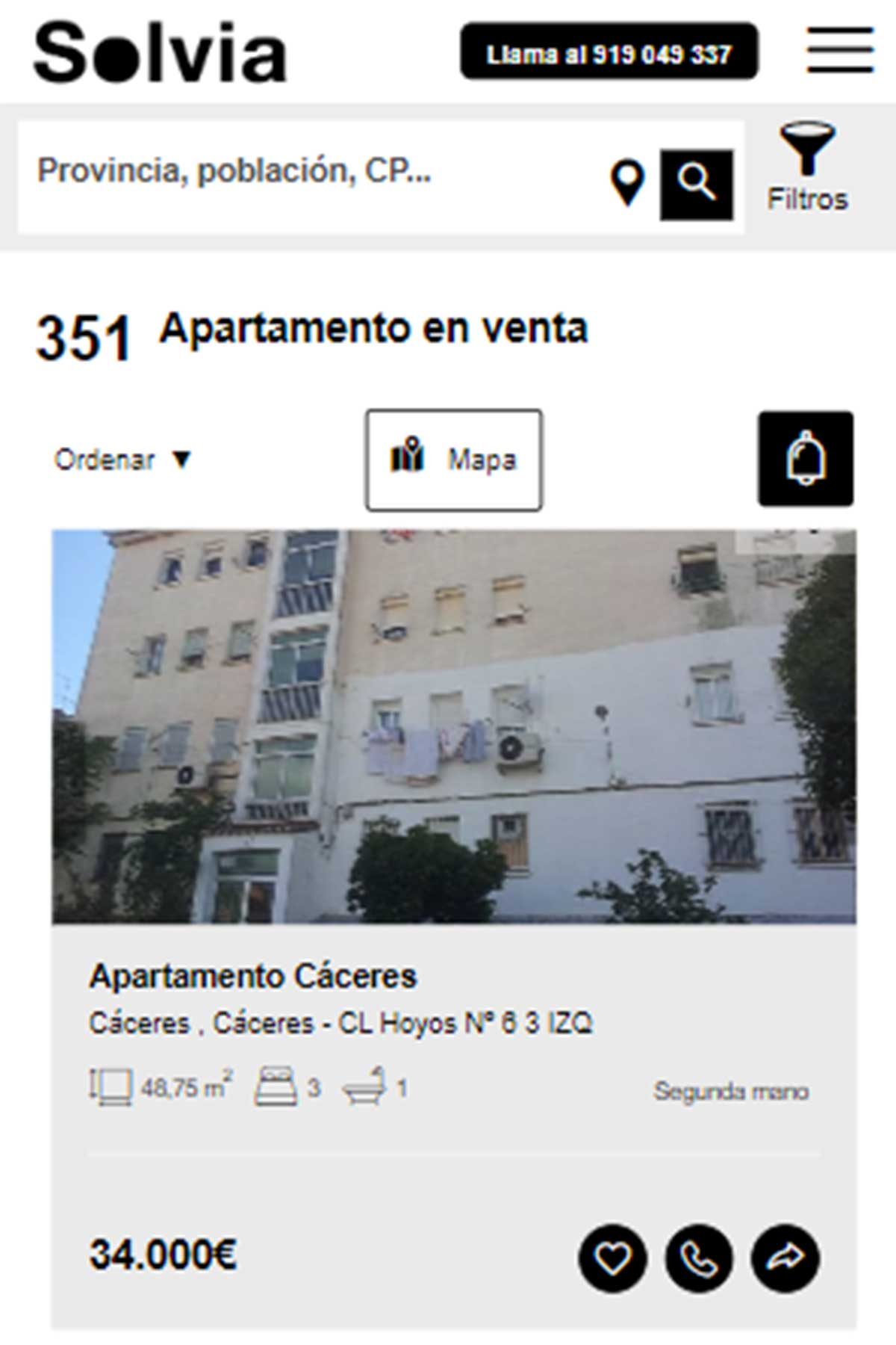 Apartamento a la venta por 34.000 euros