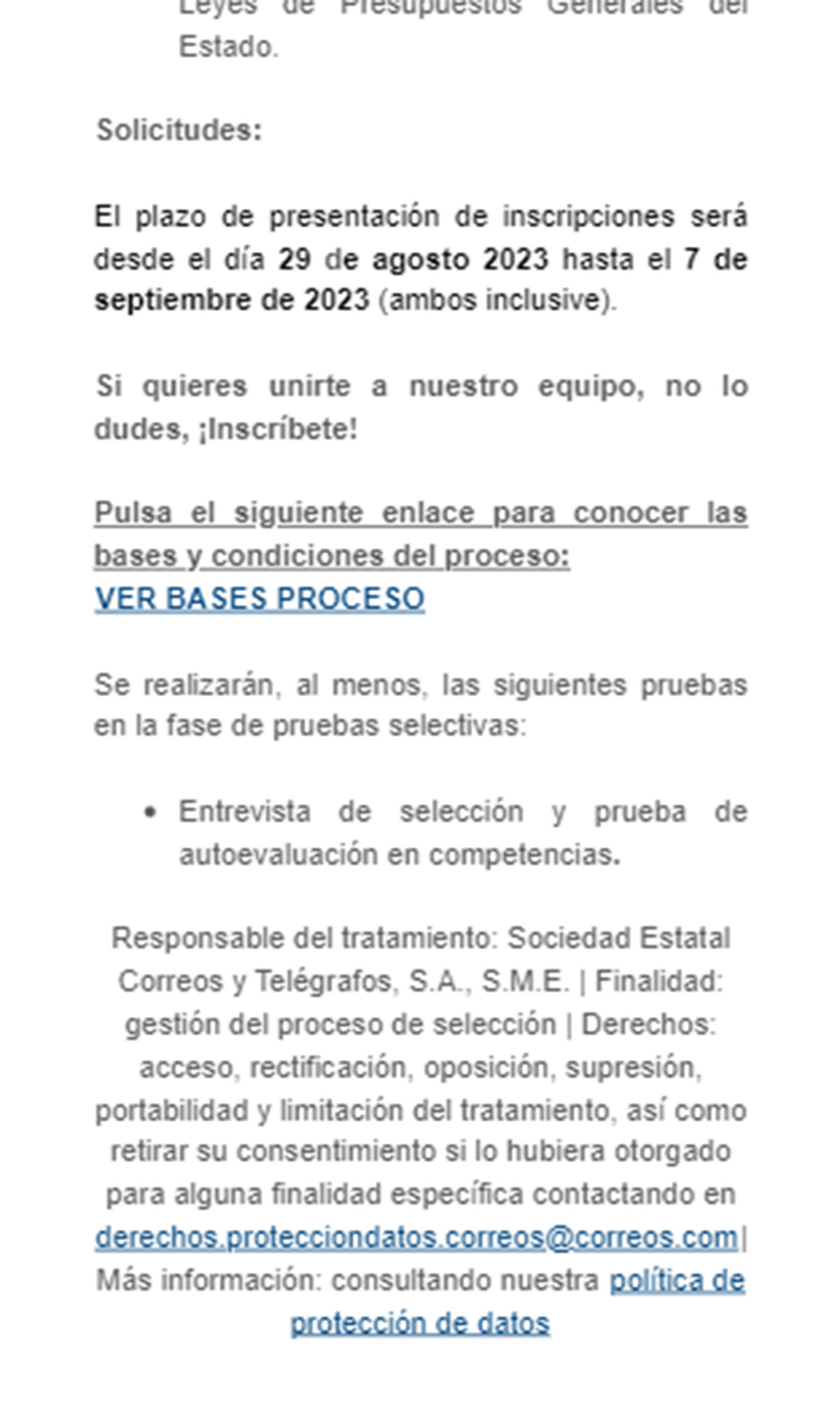 Sueldo del personal de Correos Express