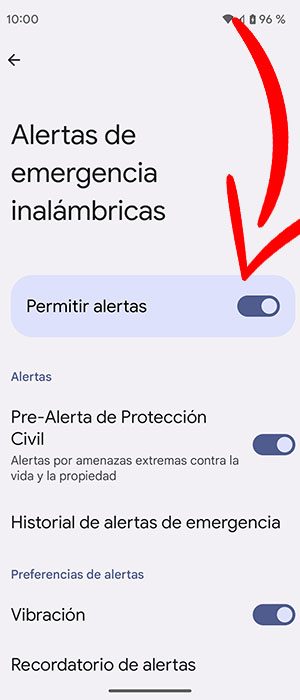 Alerta protección civil Android. 