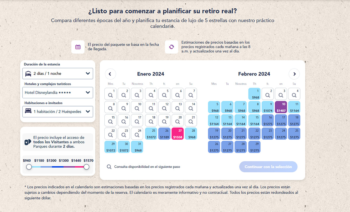 Calendario de reservas