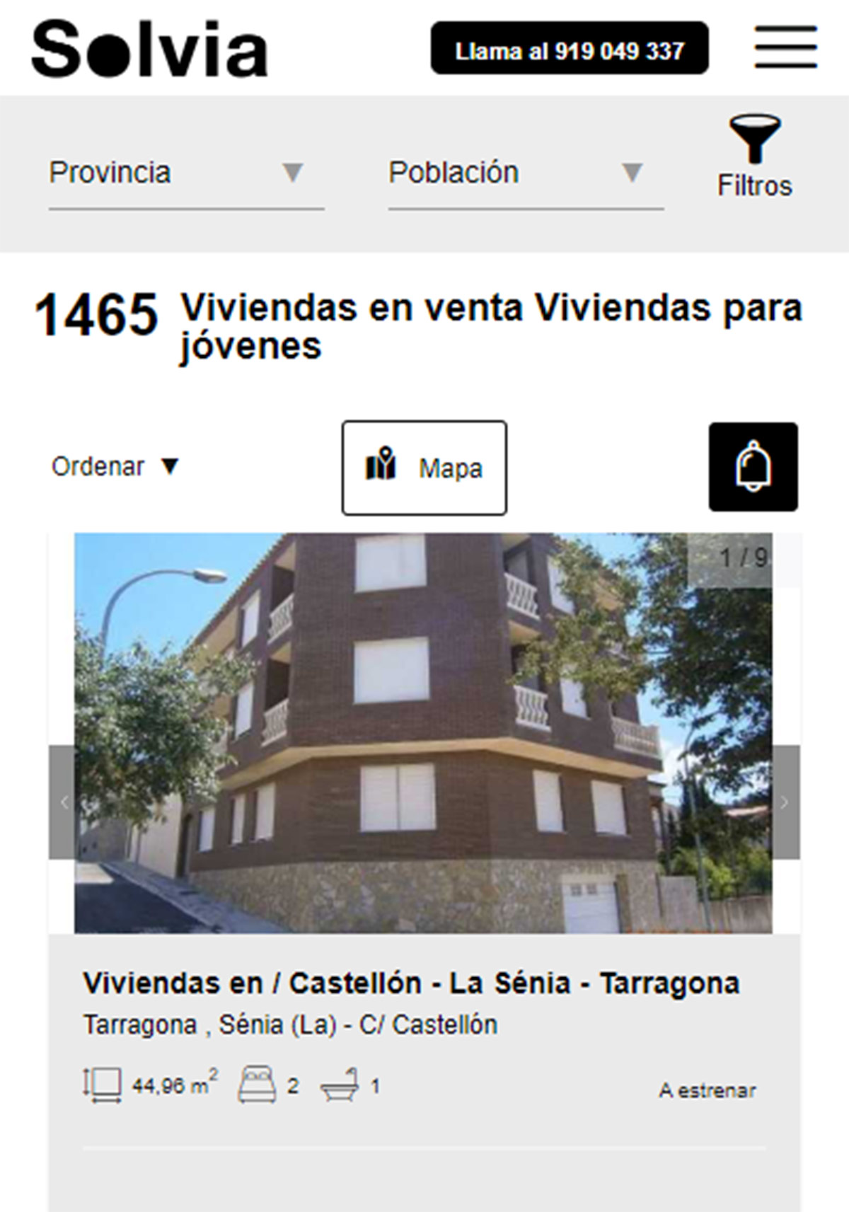 Catálogo de viviendas para jóvenes en Solvia