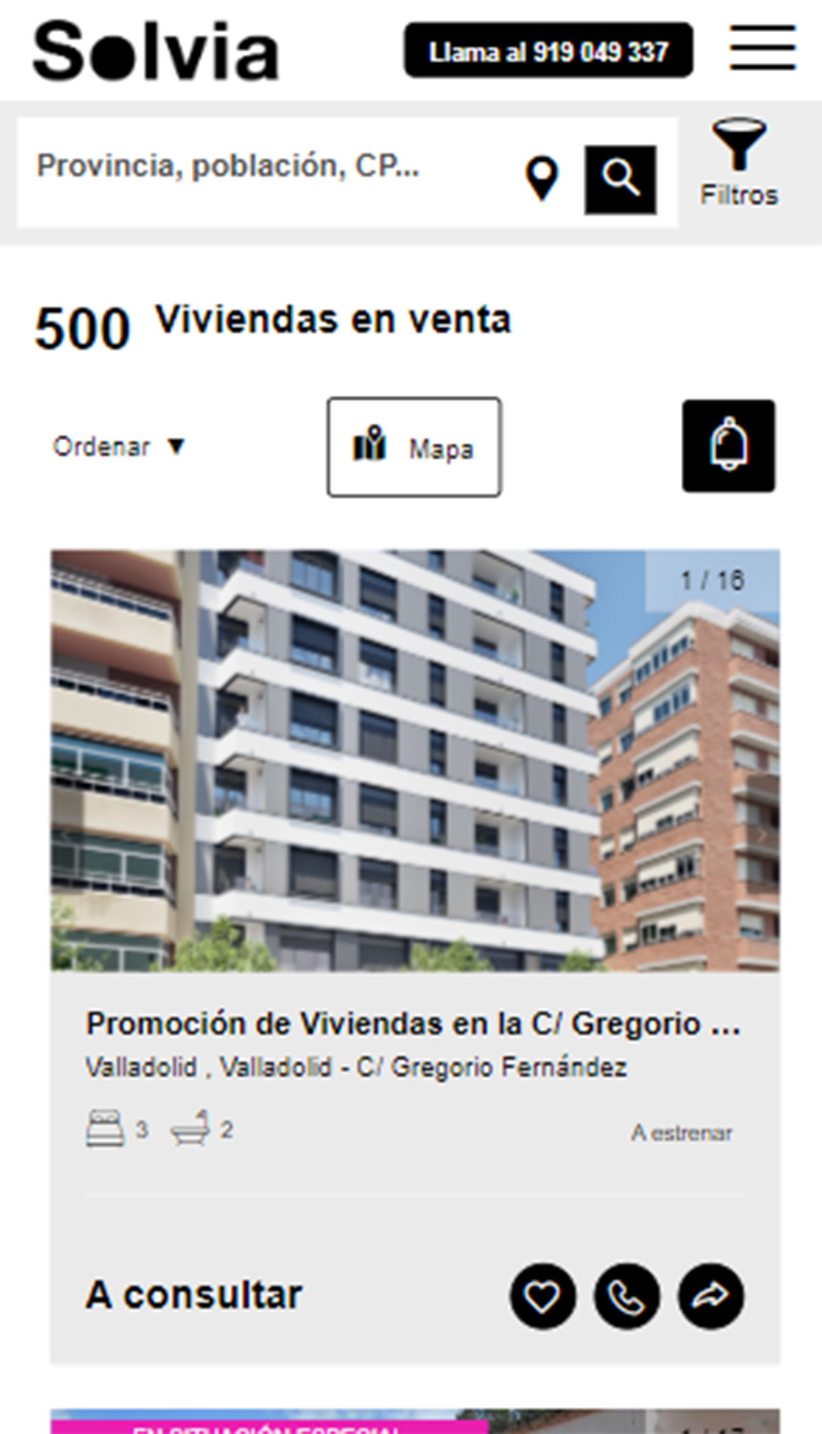 Catálogo de pisos con cocina amueblada en Solvia