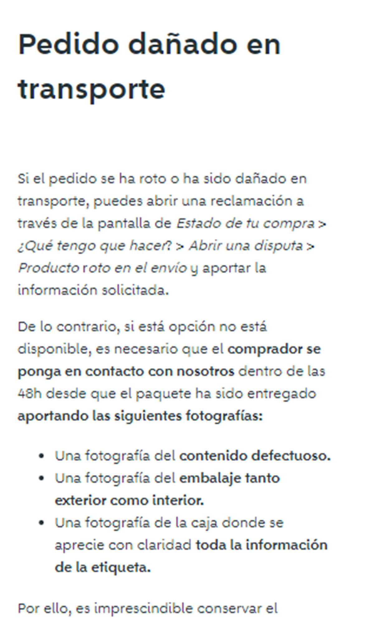 Detalle y solución del problema