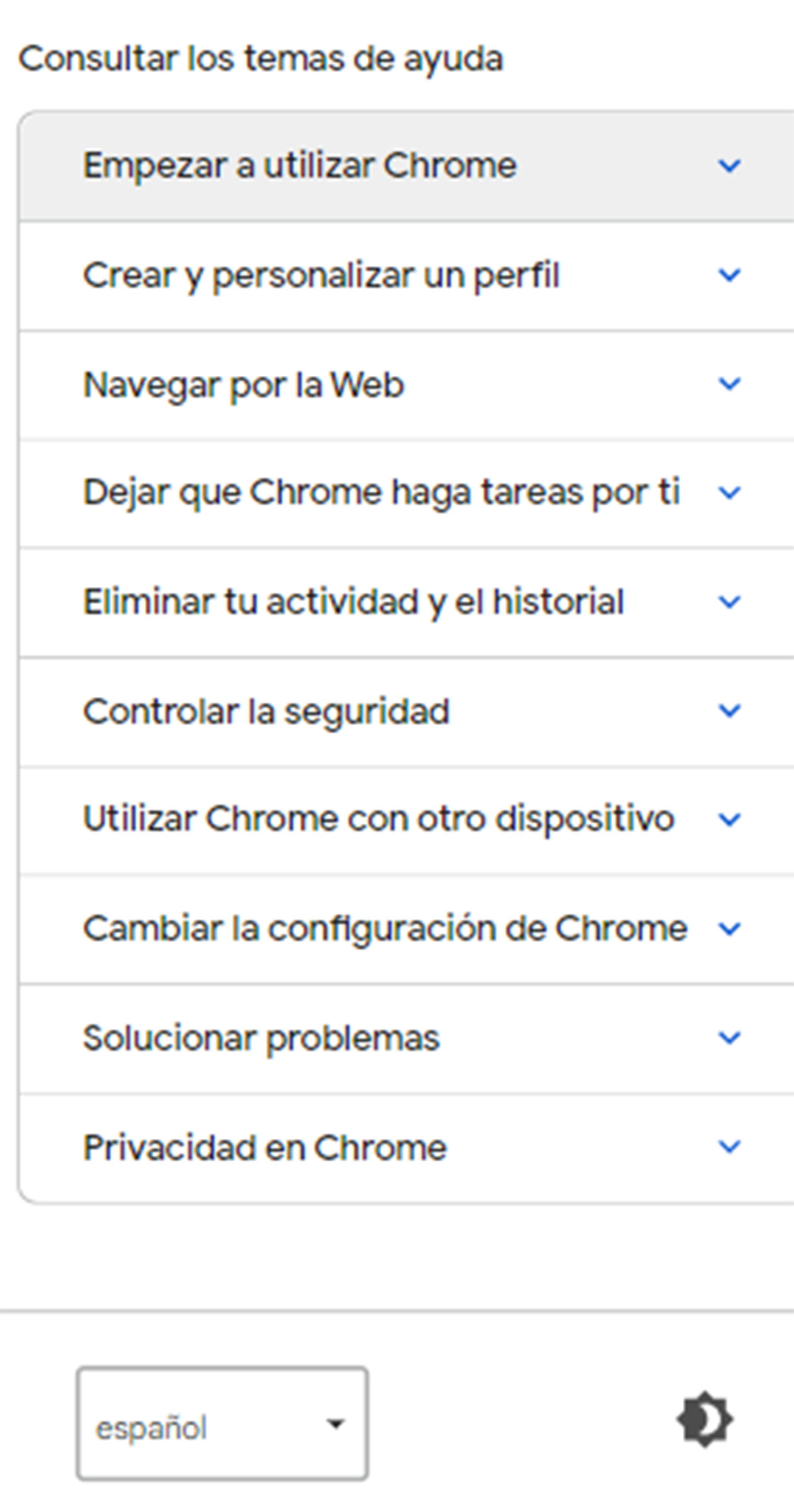Dudas de Chrome