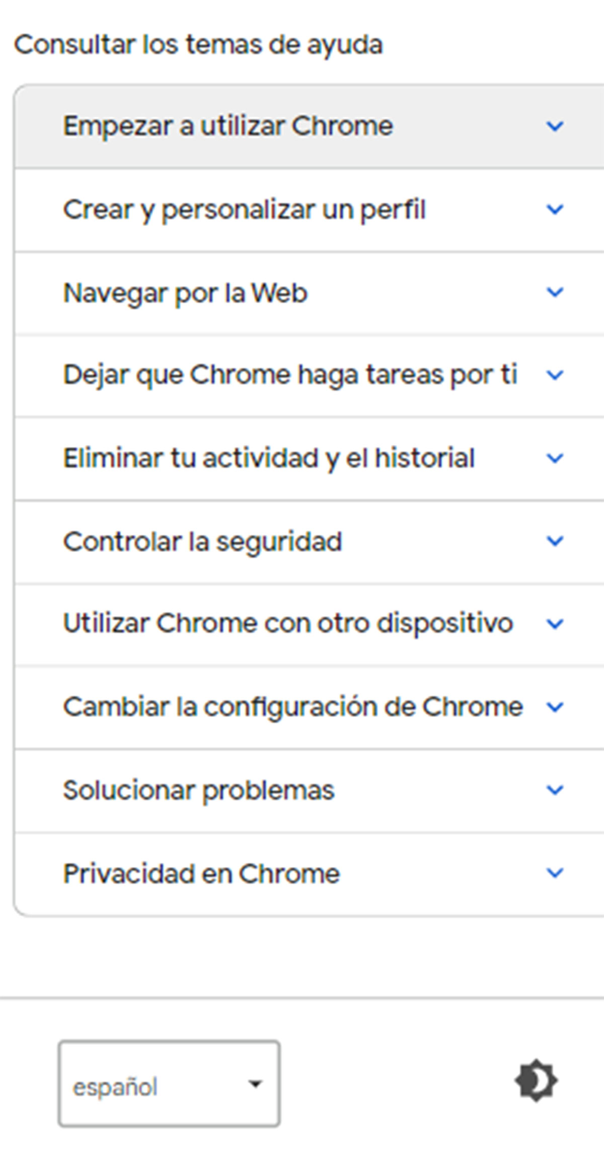 Dudas de Chrome