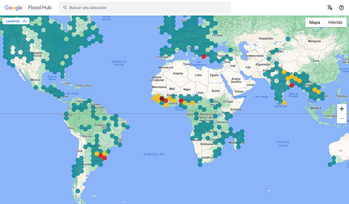 Mapa de Flood Hub