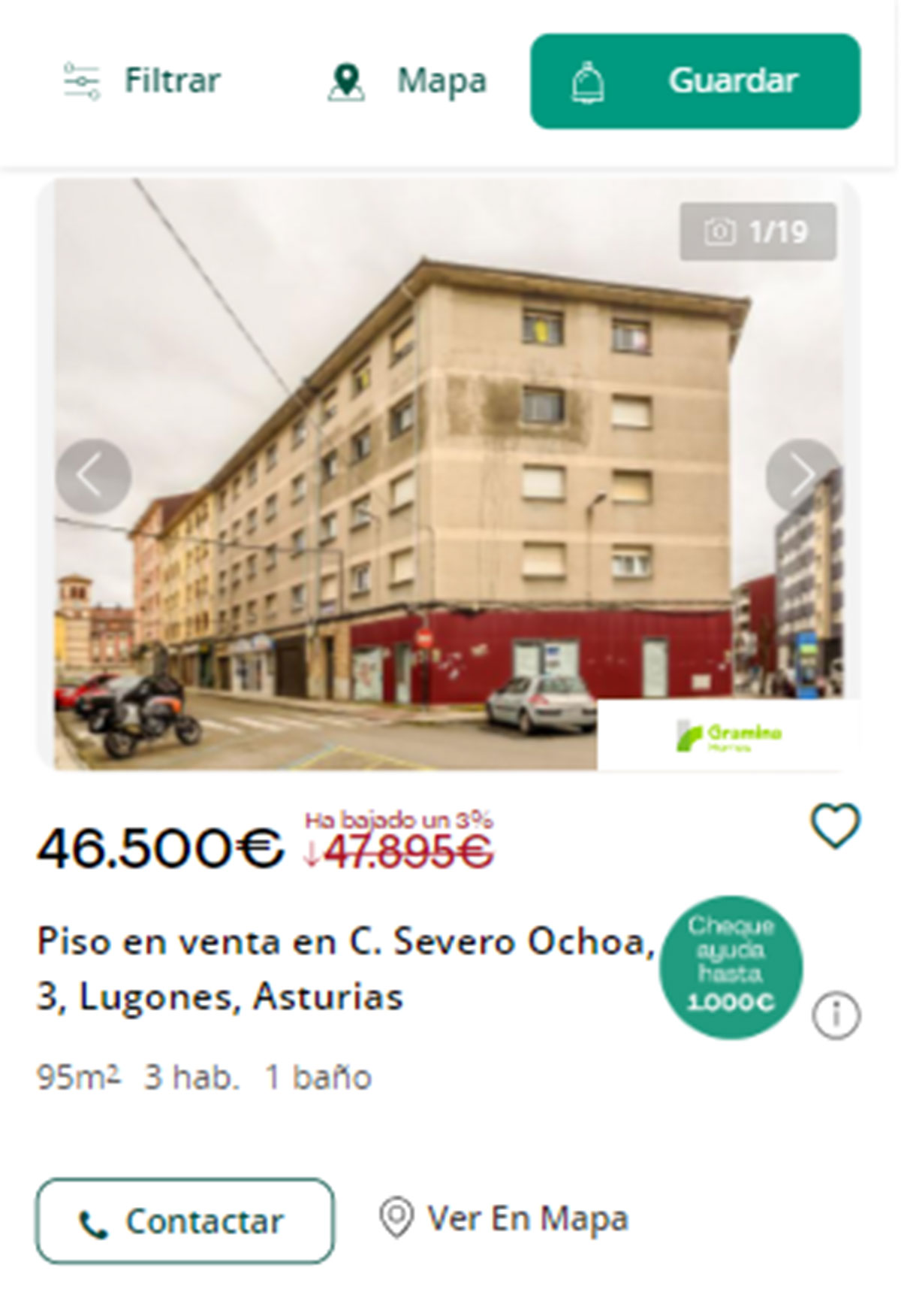 Piso en Asturias por 46.000 euros