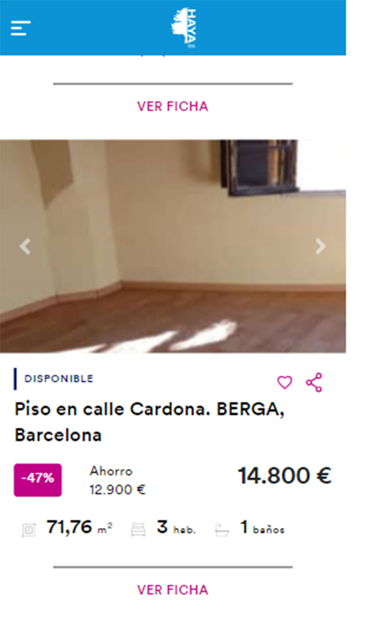 Piso en Barcelona por 14.800 euros