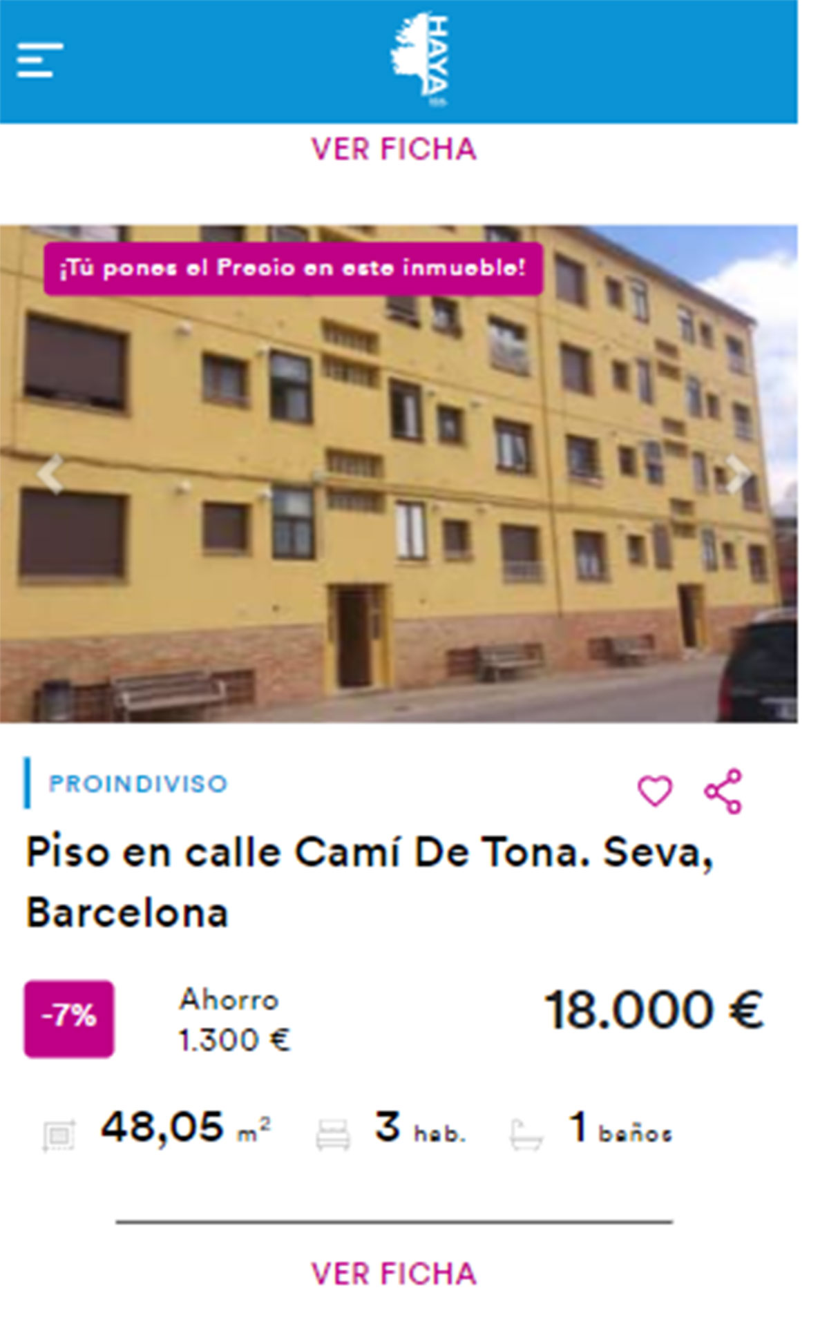 Piso en Barcelona por 18.000 euros