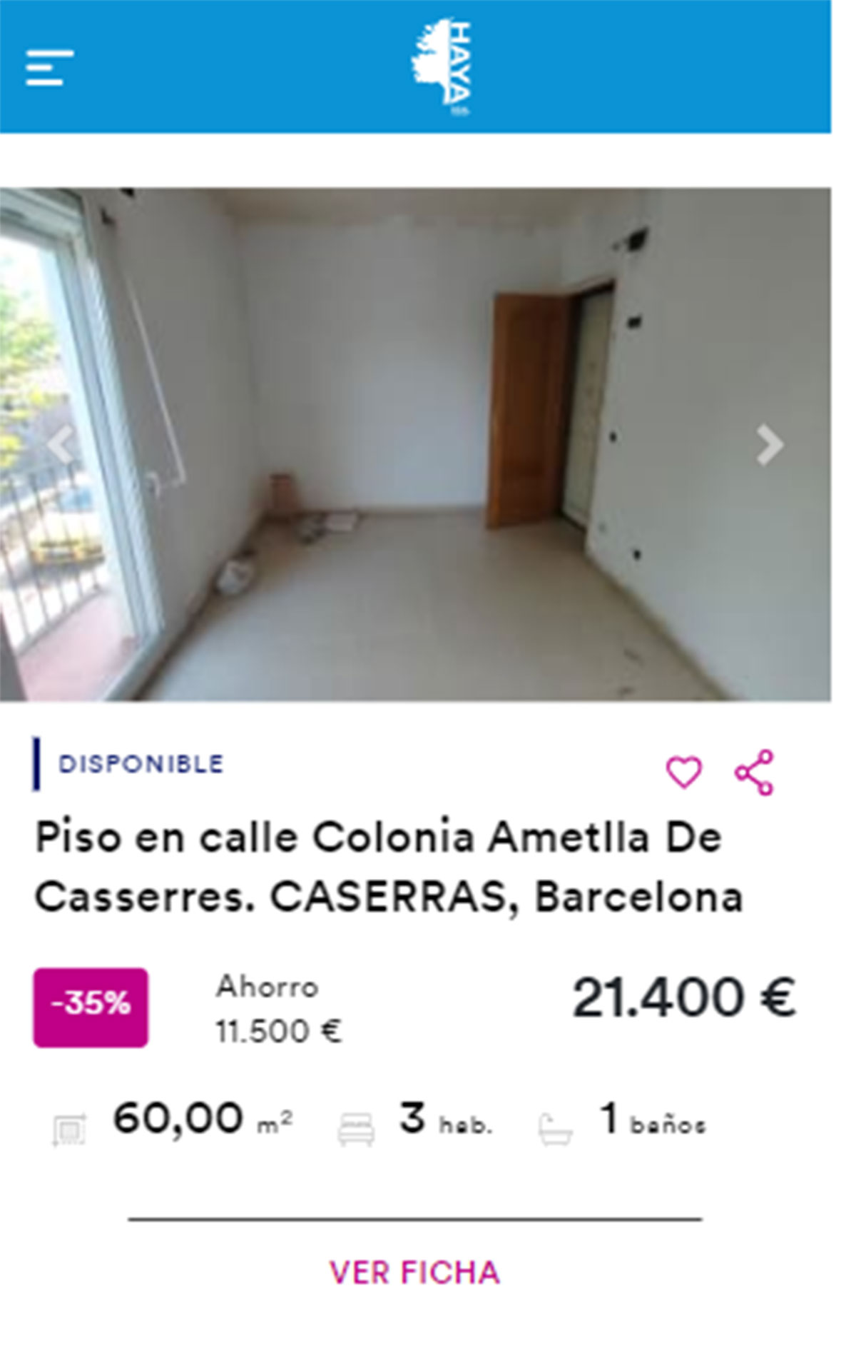 Piso en Barcelona por 22.000 euros