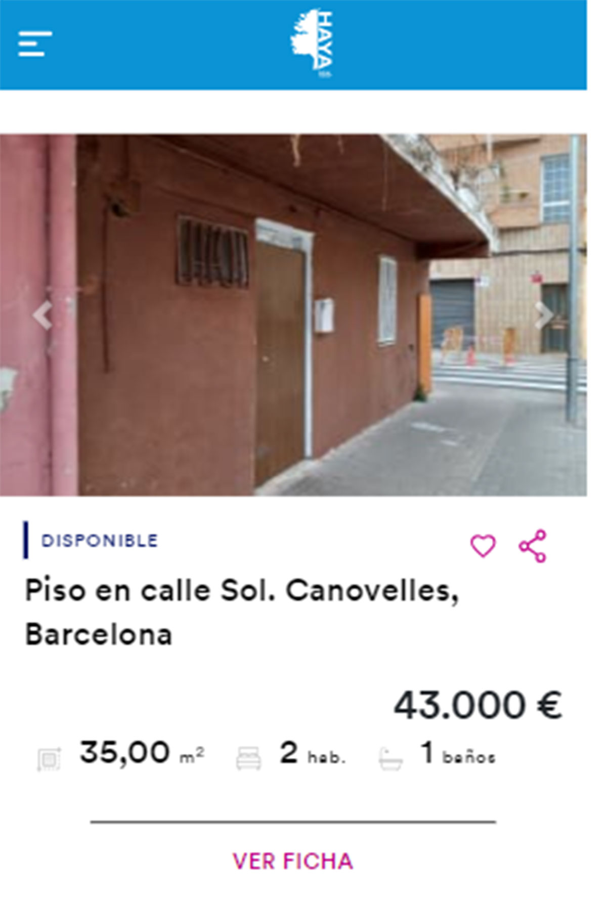 Piso en Barcelona por 43.000 euros